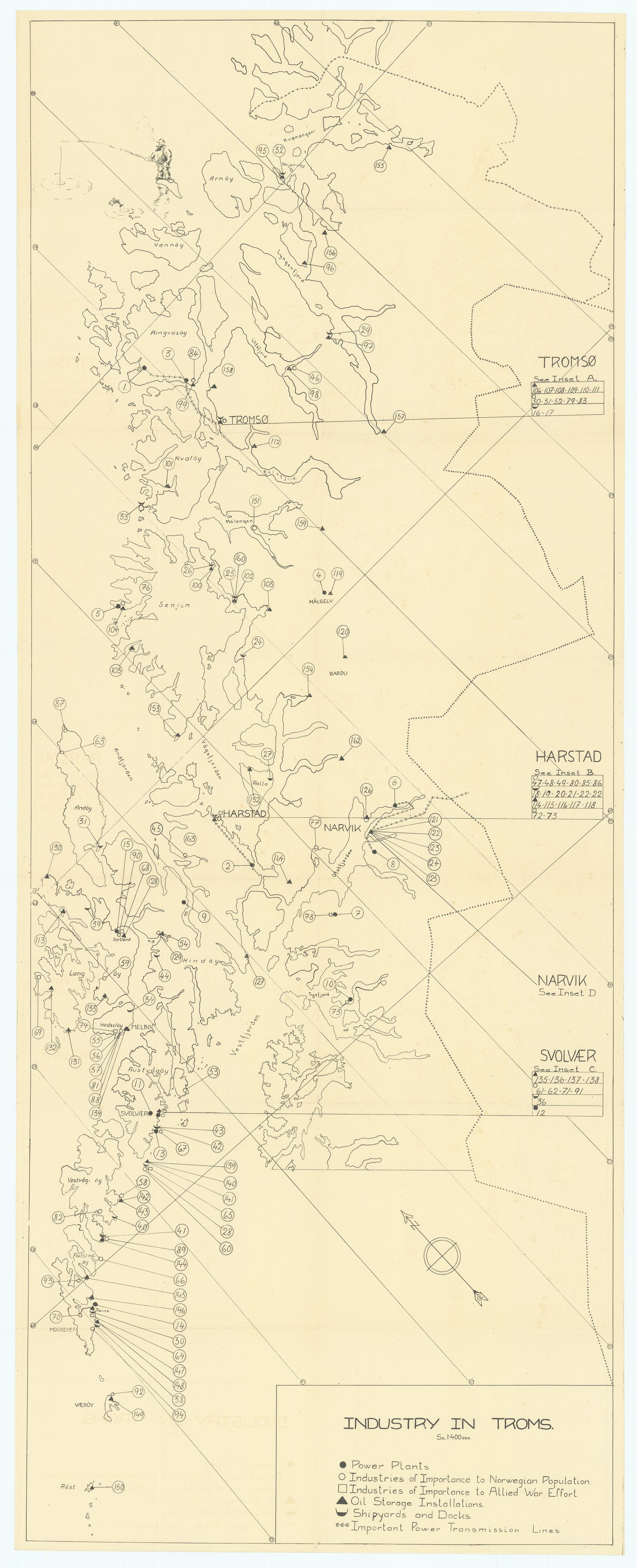 Forsvaret, Forsvarets overkommando II, AV/RA-RAFA-3915/D/Dd/L0022: Troms 2, 1942-1945, p. 441