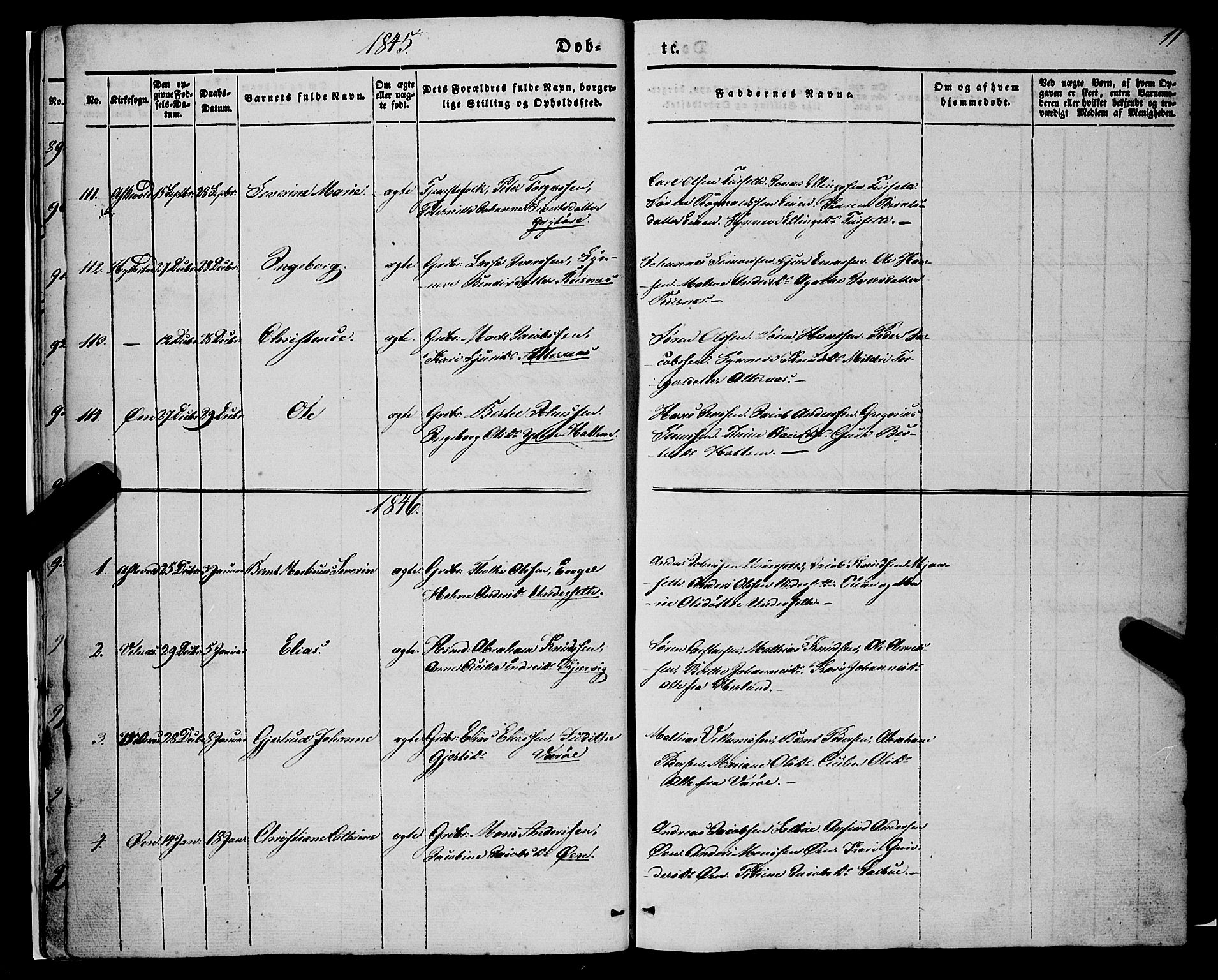 Askvoll sokneprestembete, AV/SAB-A-79501/H/Haa/Haaa/L0011/0001: Parish register (official) no. A 11 I, 1845-1864, p. 11