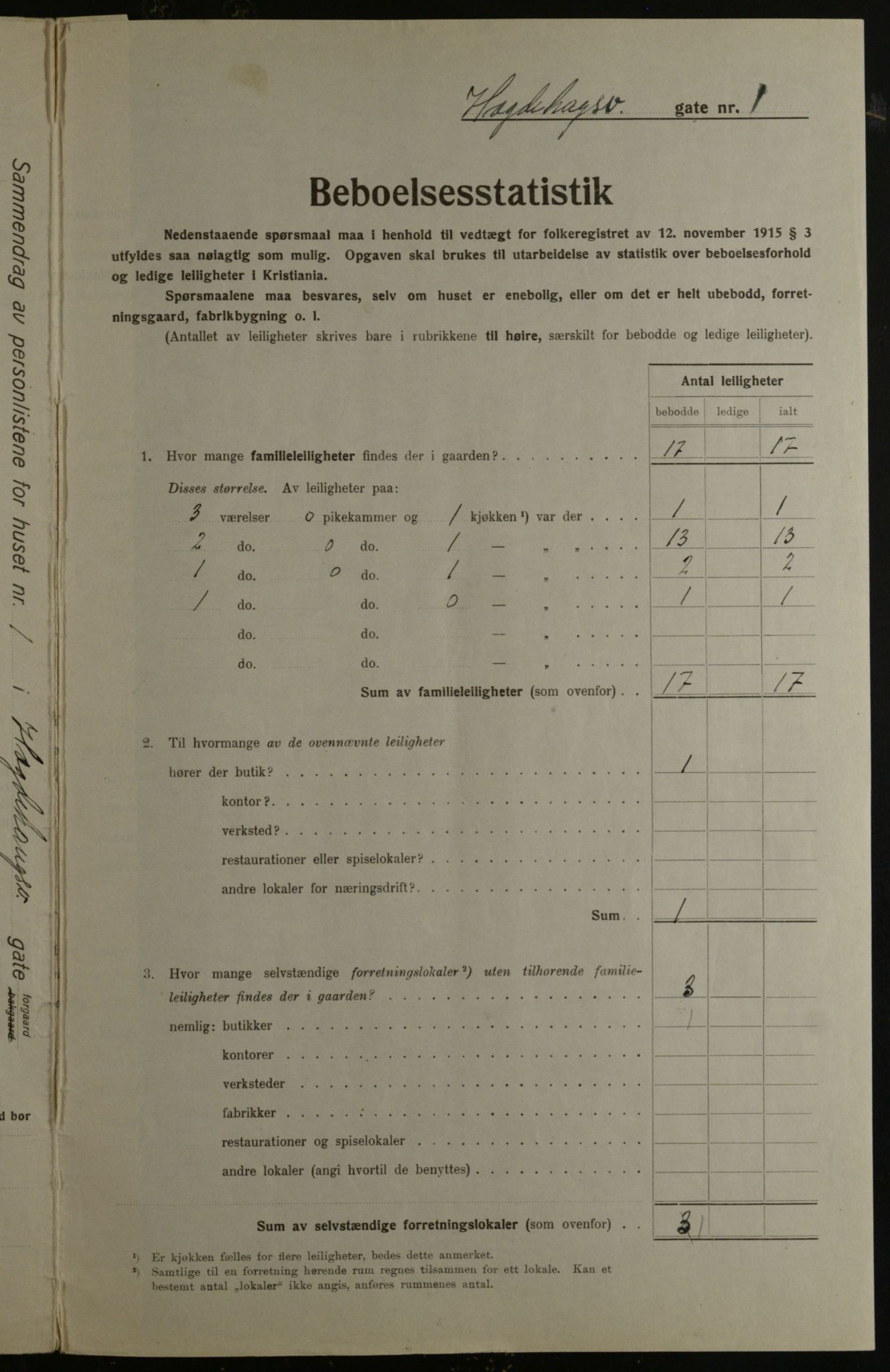 OBA, Municipal Census 1923 for Kristiania, 1923, p. 40138