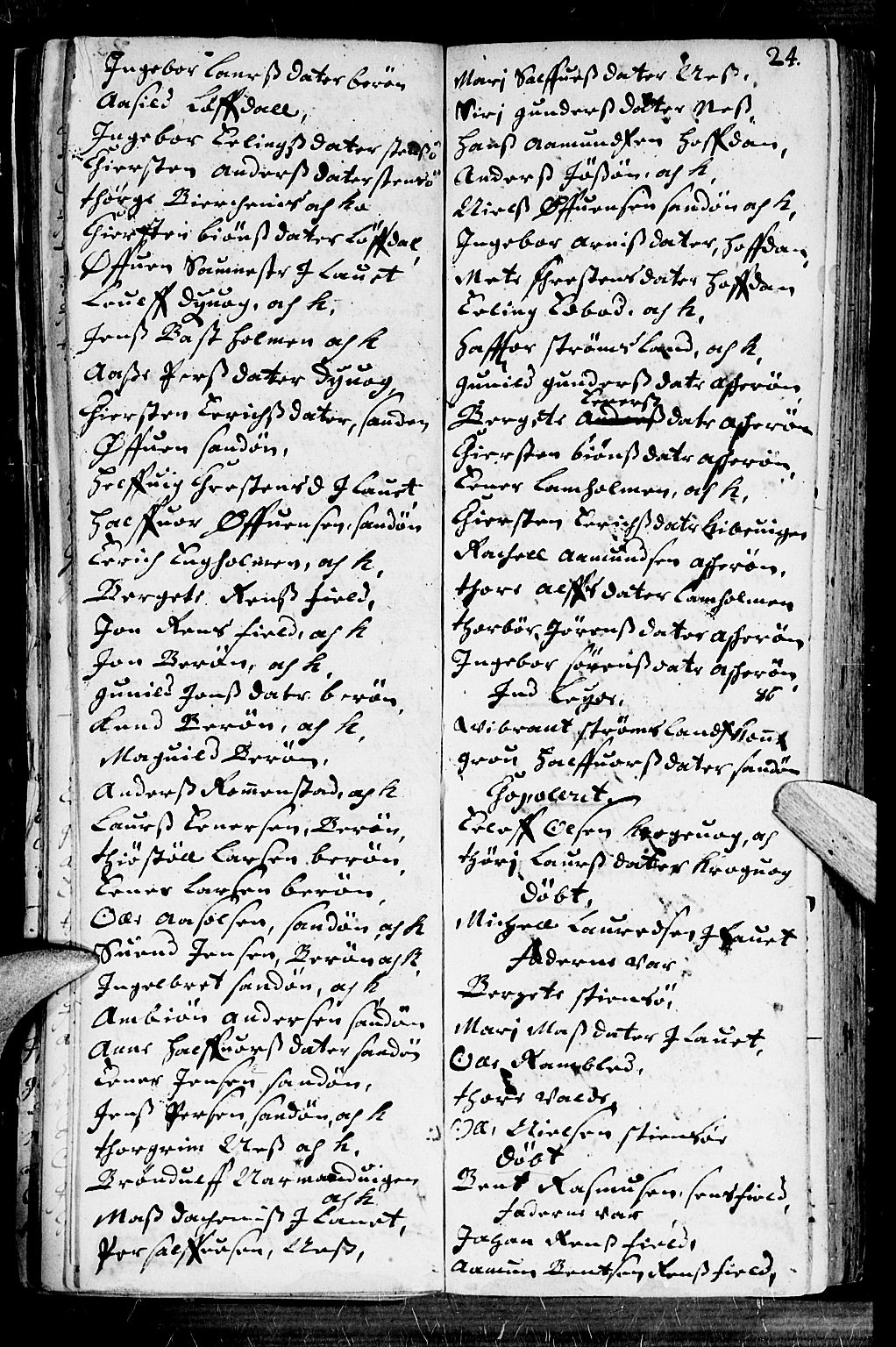 Dypvåg sokneprestkontor, AV/SAK-1111-0007/F/Fb/Fba/L0001: Parish register (copy) no. B 1, 1699-1706, p. 24