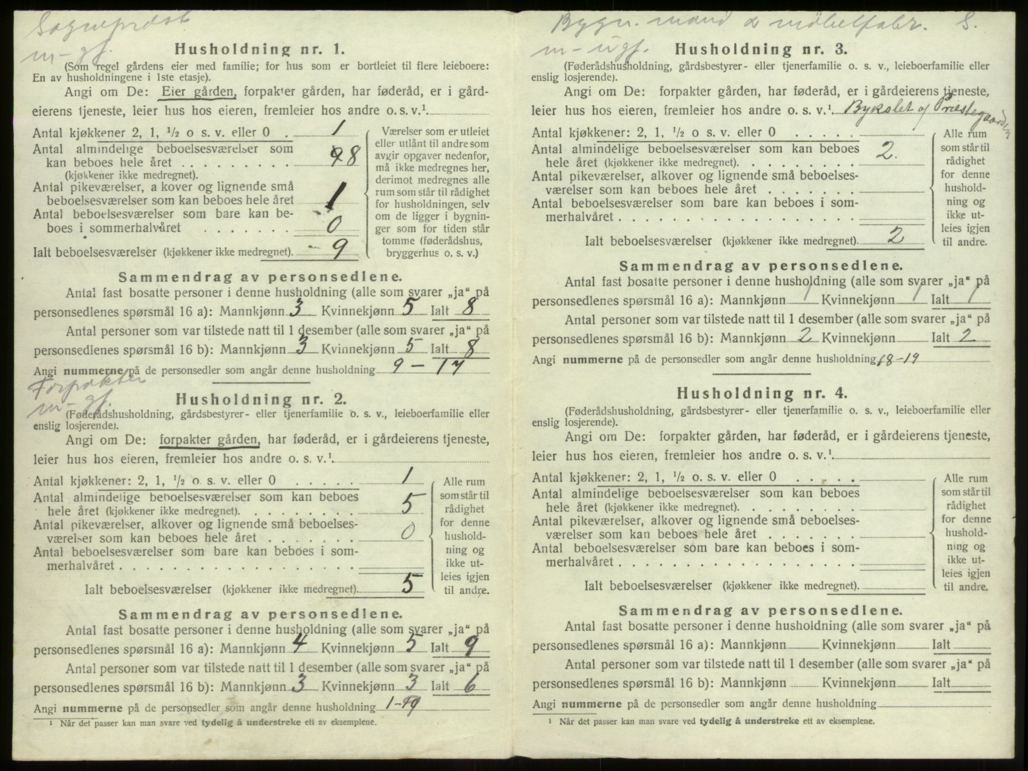 SAB, 1920 census for Stryn, 1920, p. 665