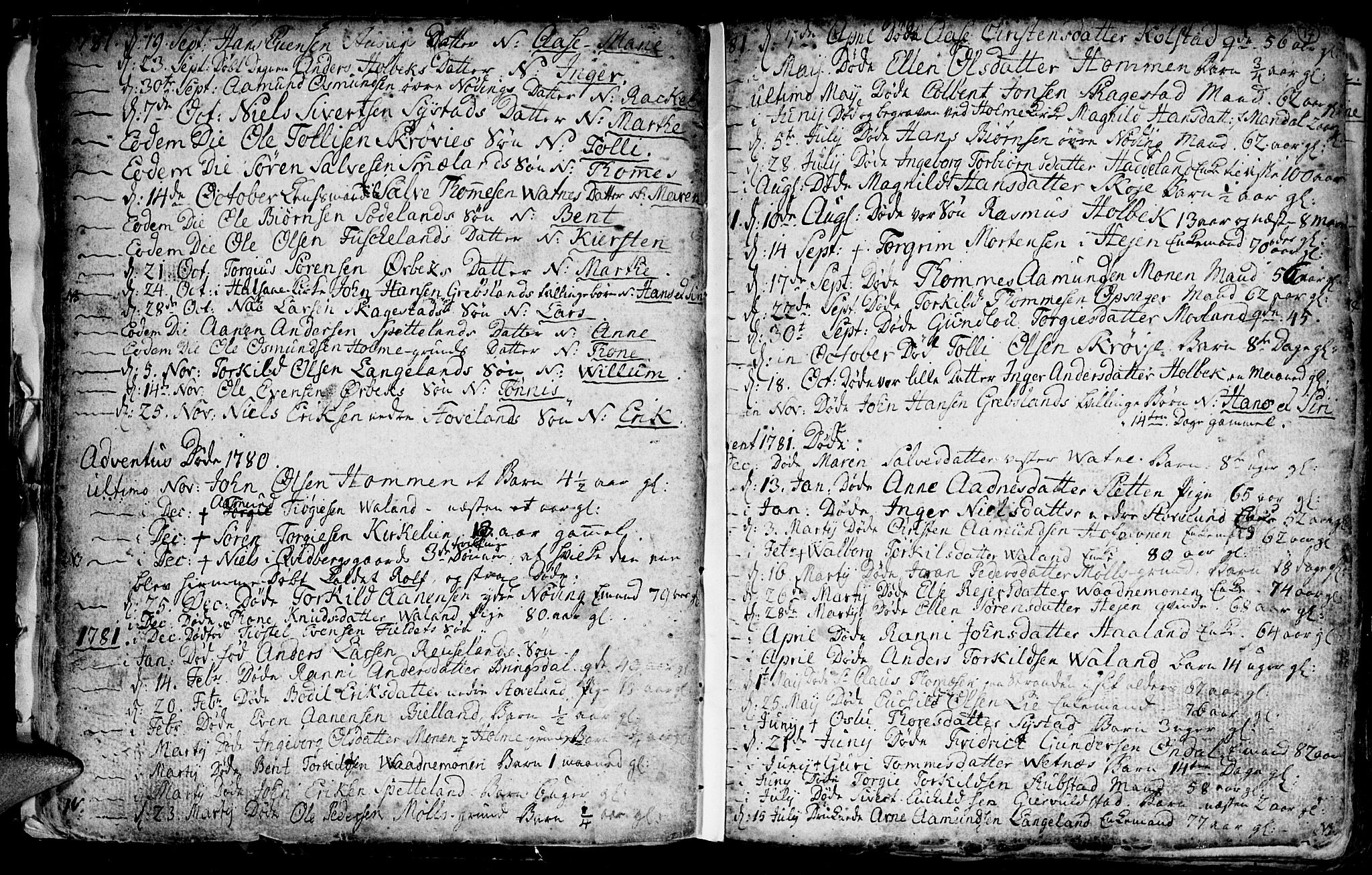 Holum sokneprestkontor, SAK/1111-0022/F/Fb/Fba/L0001: Parish register (copy) no. B 1 /1, 1770-1820, p. 17