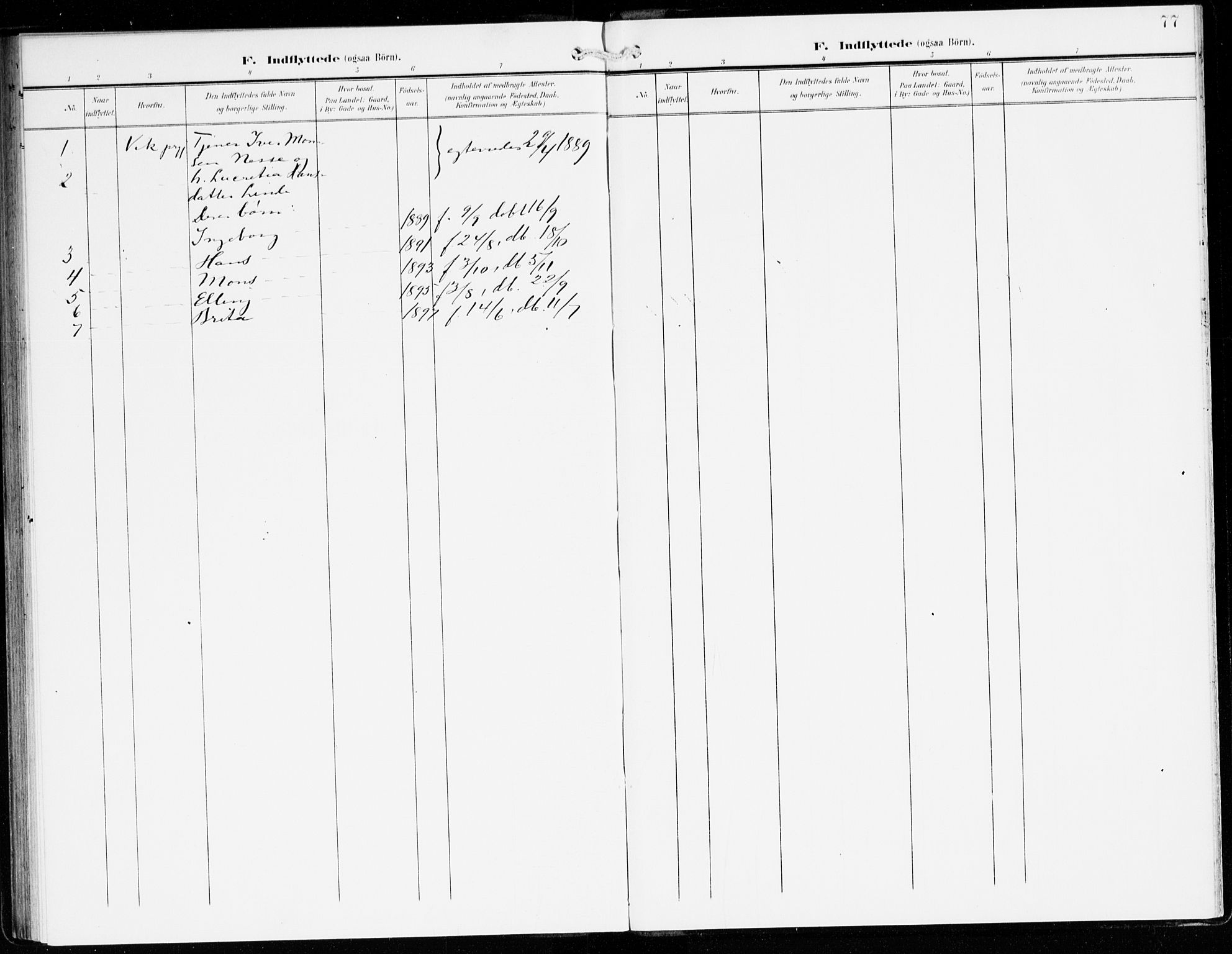 Hyllestad sokneprestembete, SAB/A-80401: Parish register (official) no. C 2, 1904-1917, p. 77