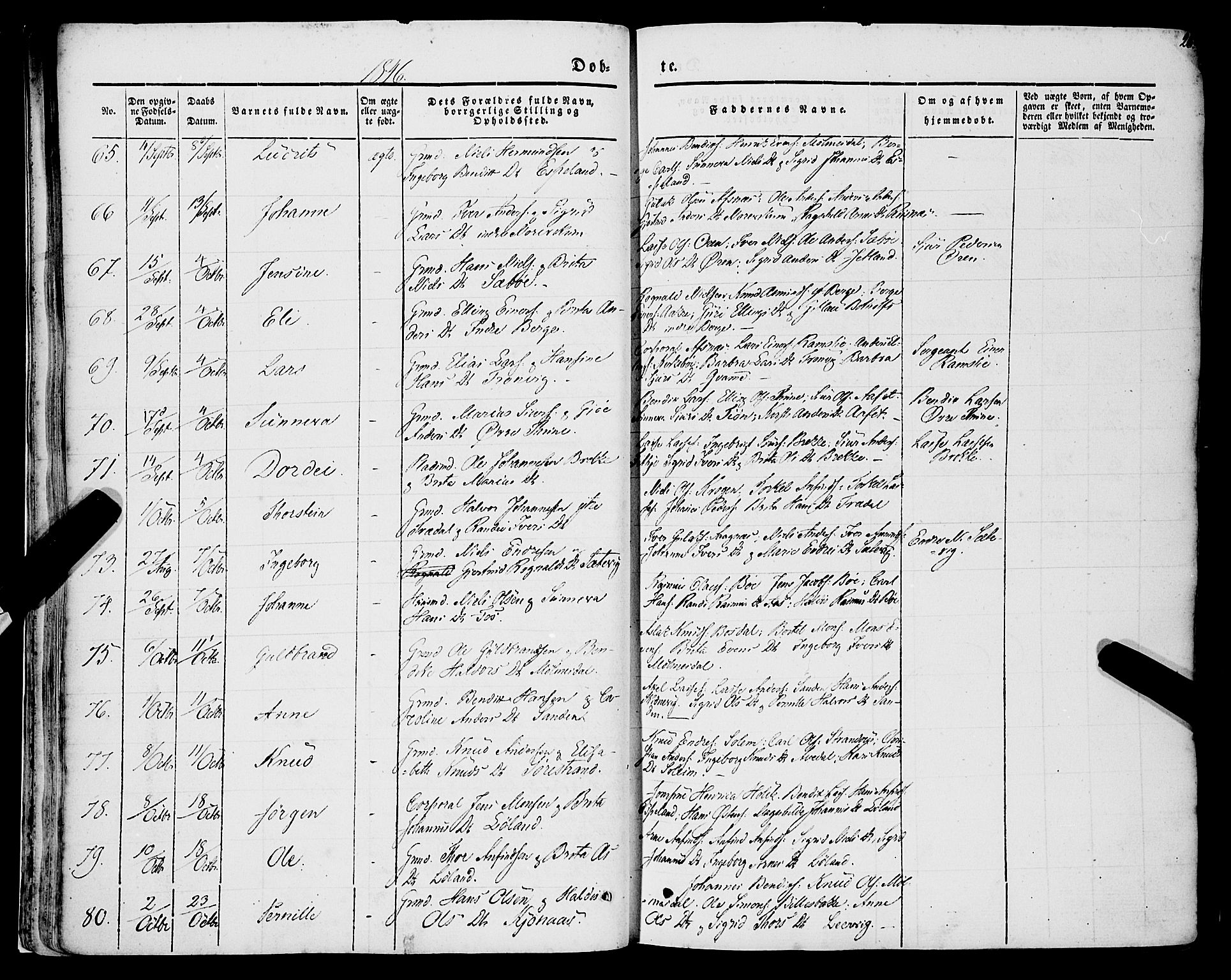 Lavik sokneprestembete, AV/SAB-A-80901: Parish register (official) no. A 3, 1843-1863, p. 26