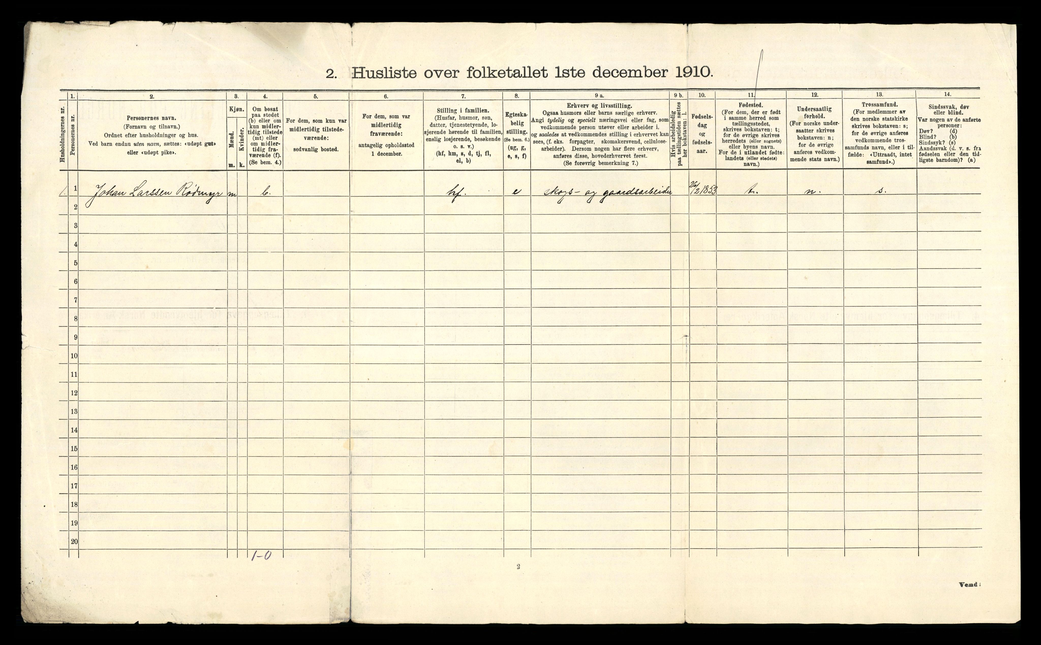 RA, 1910 census for Hof, 1910, p. 27