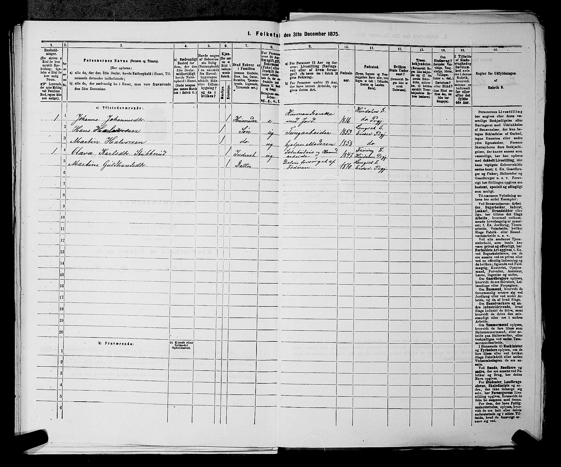 RA, 1875 census for 0237P Eidsvoll, 1875, p. 496