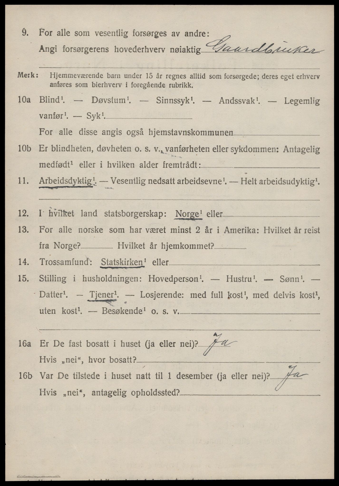 SAT, 1920 census for Nesset, 1920, p. 2203