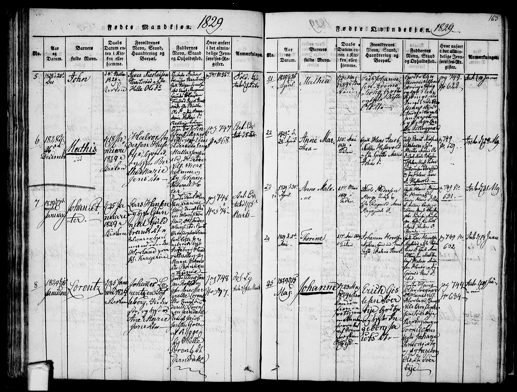 Råde prestekontor kirkebøker, AV/SAO-A-2009/F/Fa/L0004: Parish register (official) no. 4, 1814-1830, p. 162-163