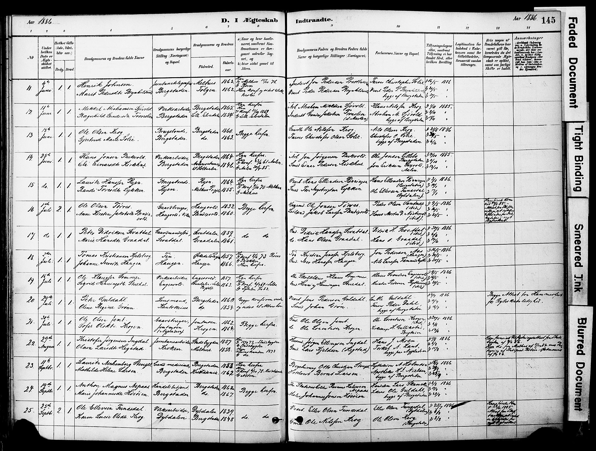 Ministerialprotokoller, klokkerbøker og fødselsregistre - Sør-Trøndelag, AV/SAT-A-1456/681/L0933: Parish register (official) no. 681A11, 1879-1890, p. 145