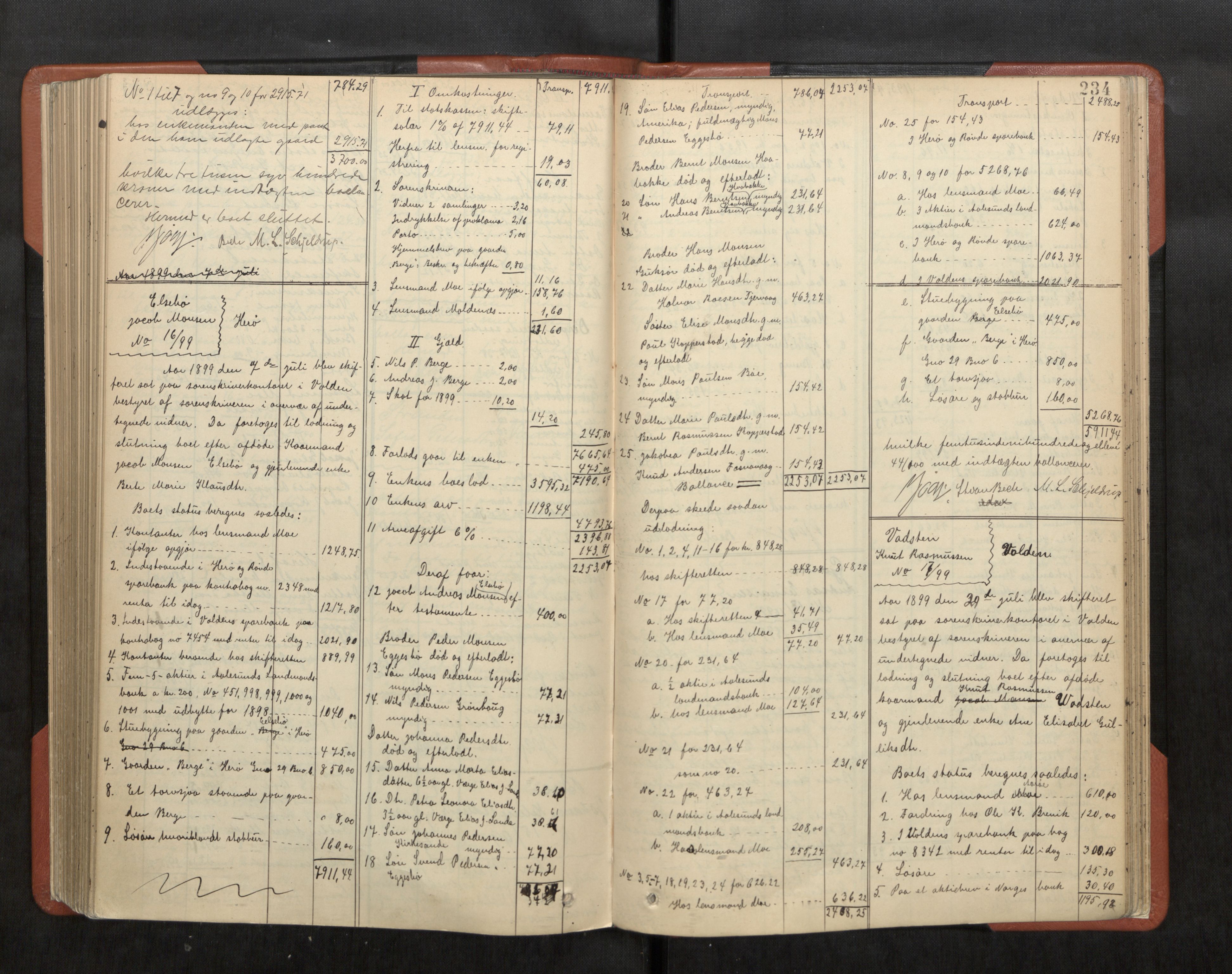 Søre Sunnmøre sorenskriveri, AV/SAT-A-4122/1/3/3A/L0019: Skifte- / Skifteutloddings- / Skifteslutningsprotokollar, 1889-1901, p. 234