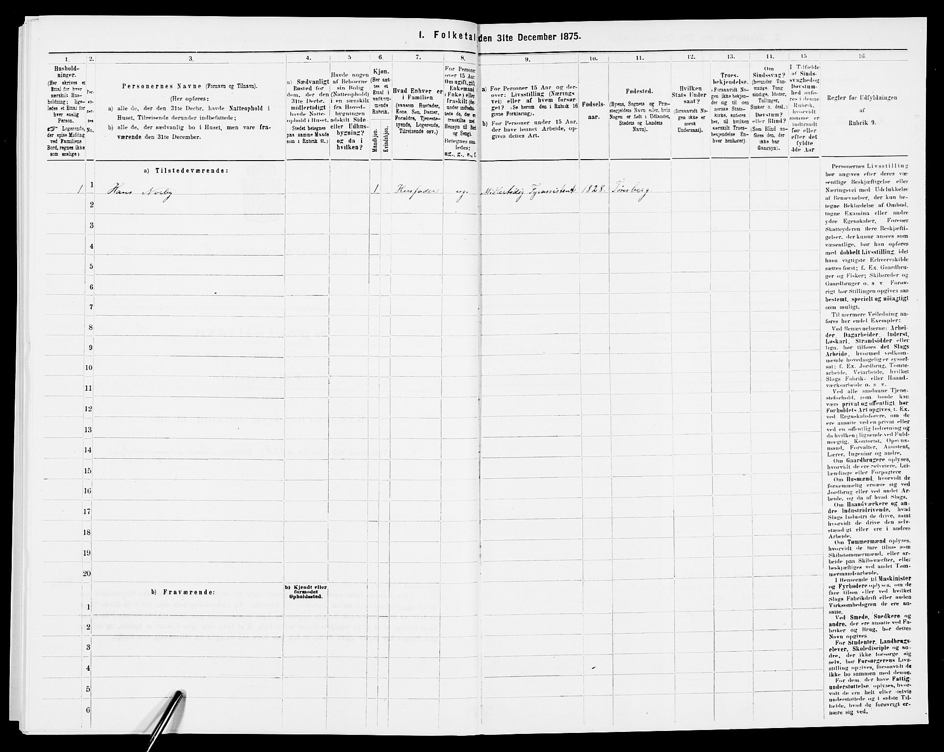 SAK, 1875 census for 0922P Hisøy, 1875, p. 719