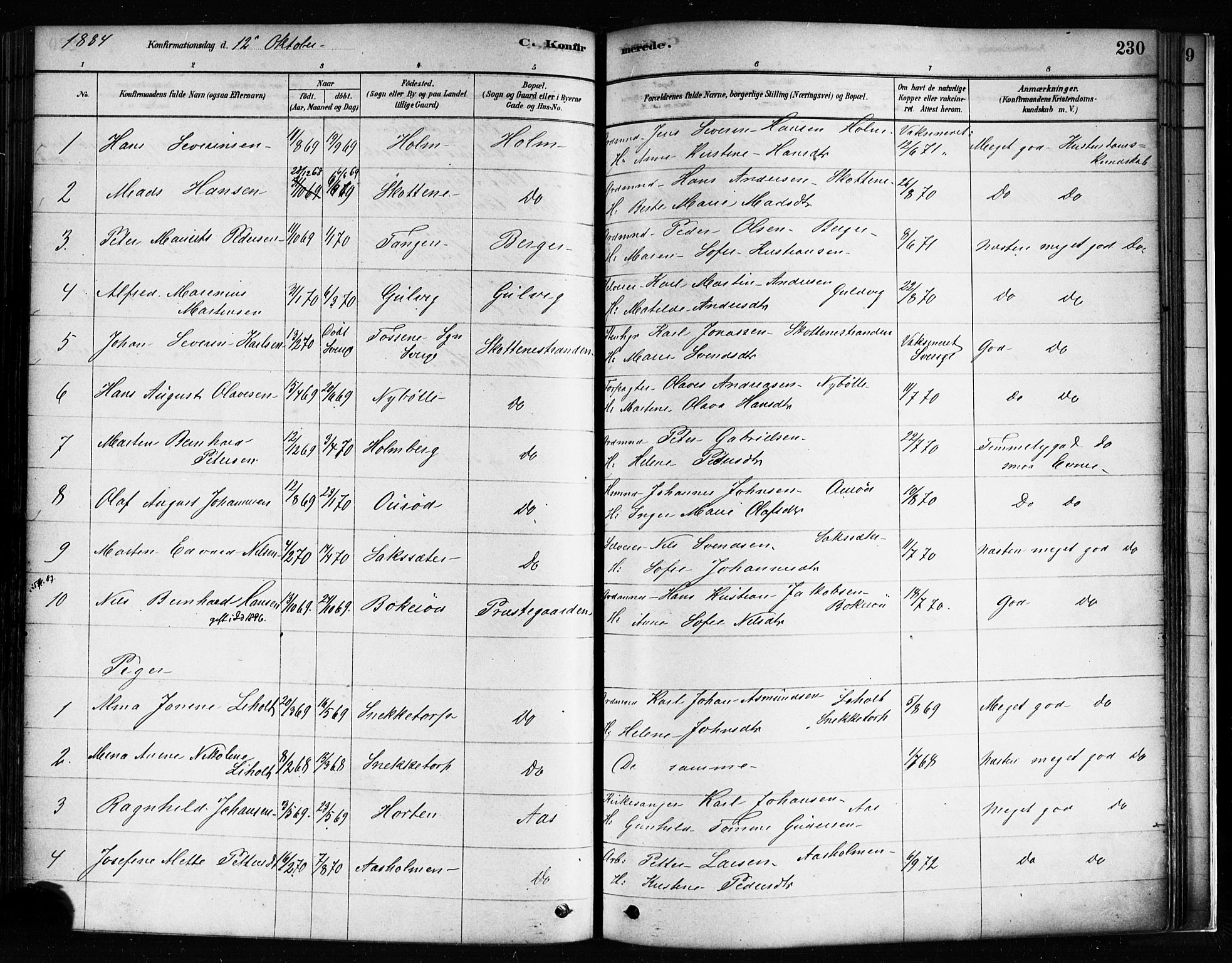 Idd prestekontor Kirkebøker, SAO/A-10911/F/Fc/L0006a: Parish register (official) no. III 6A, 1878-1903, p. 230