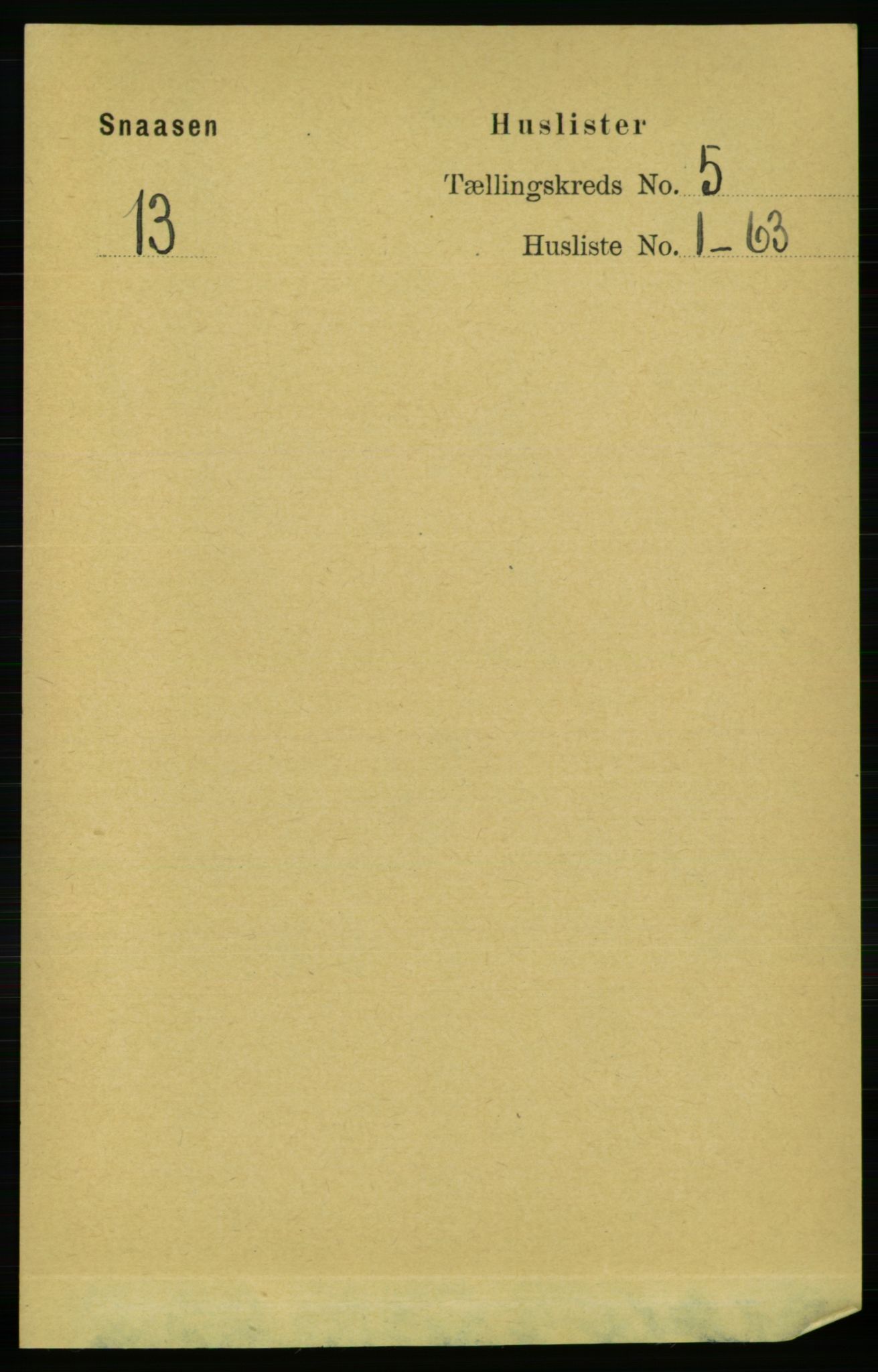 RA, 1891 census for 1736 Snåsa, 1891, p. 1413