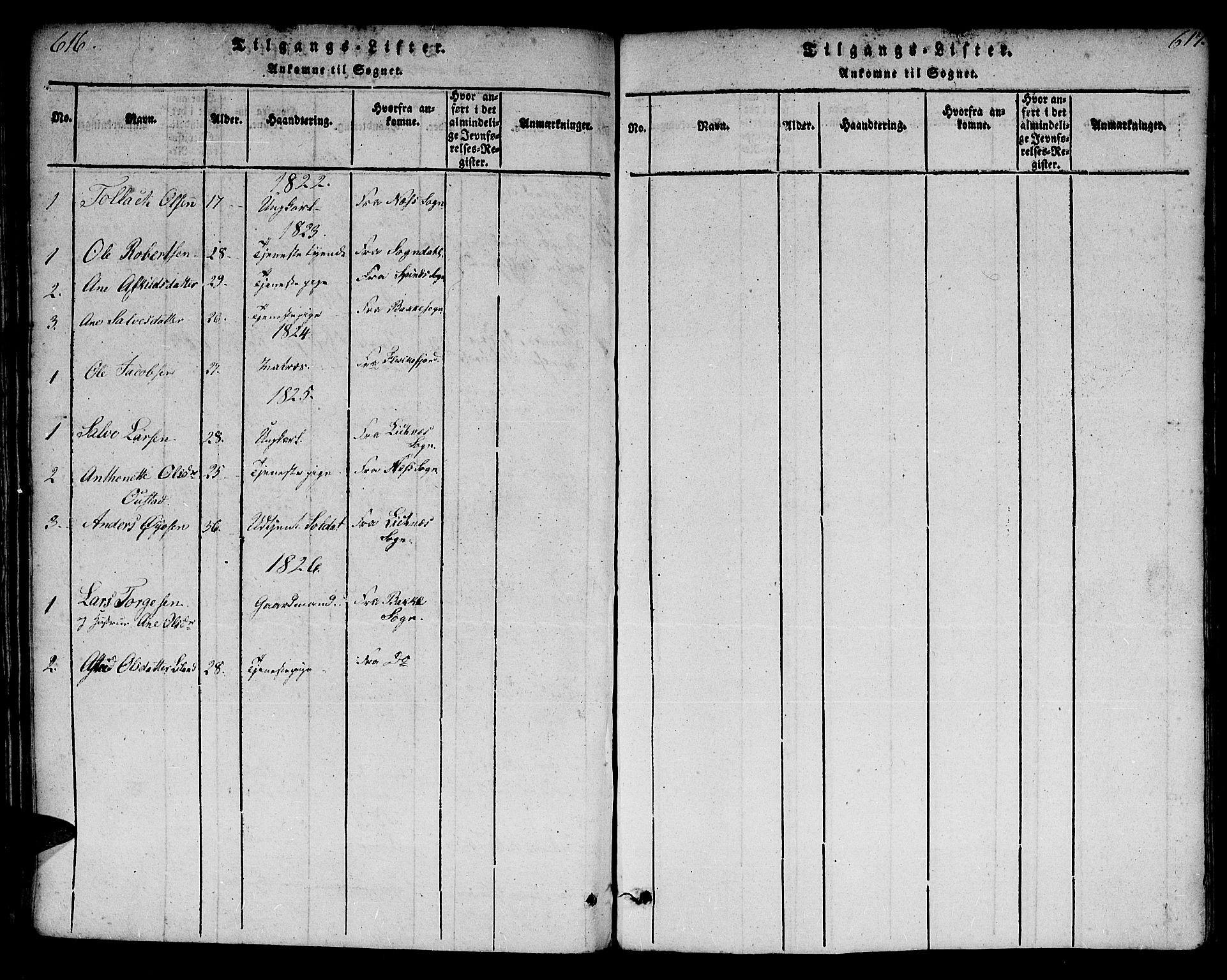 Flekkefjord sokneprestkontor, AV/SAK-1111-0012/F/Fa/Fab/L0003: Parish register (official) no. A 3, 1815-1830, p. 616-617