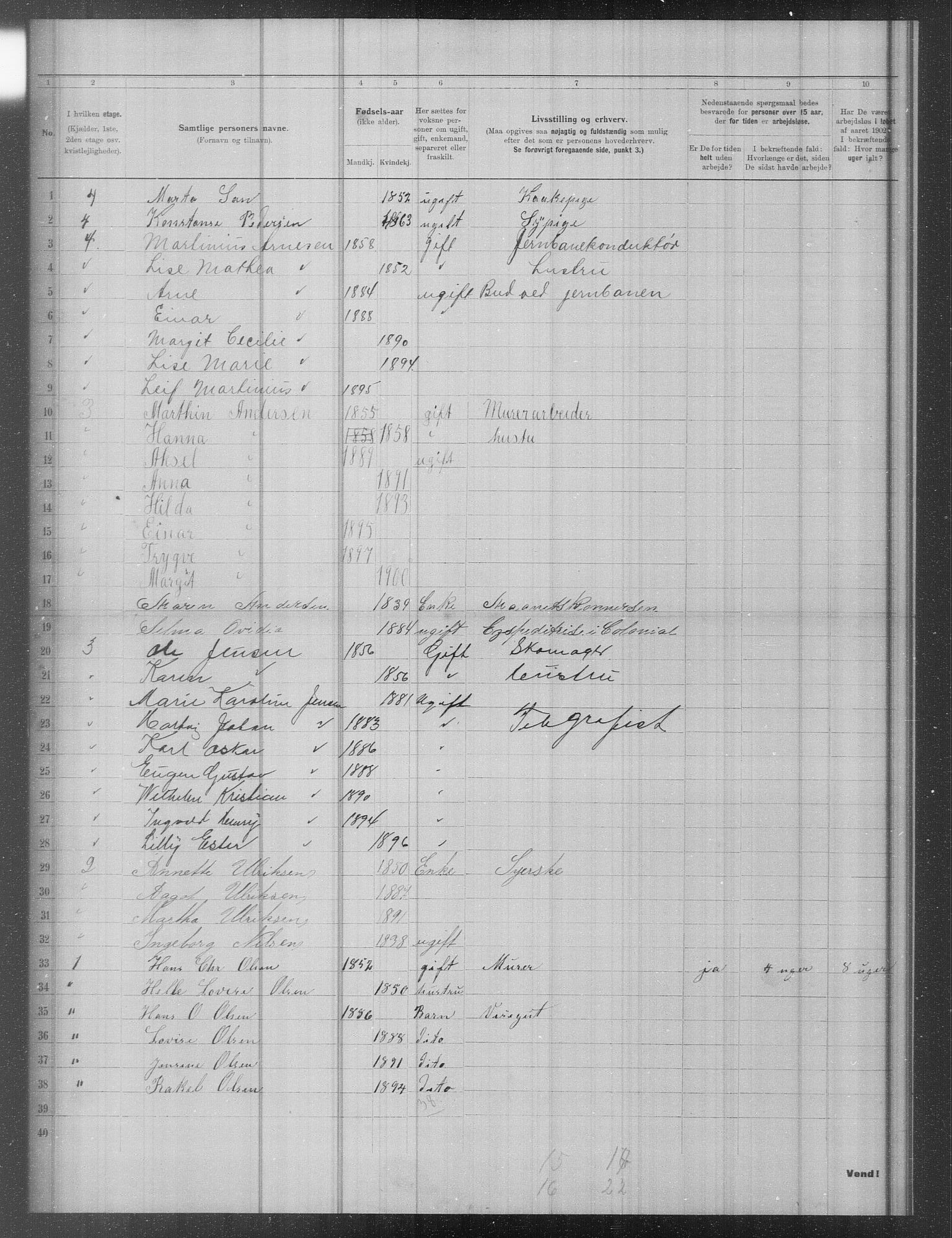 OBA, Municipal Census 1902 for Kristiania, 1902, p. 12426