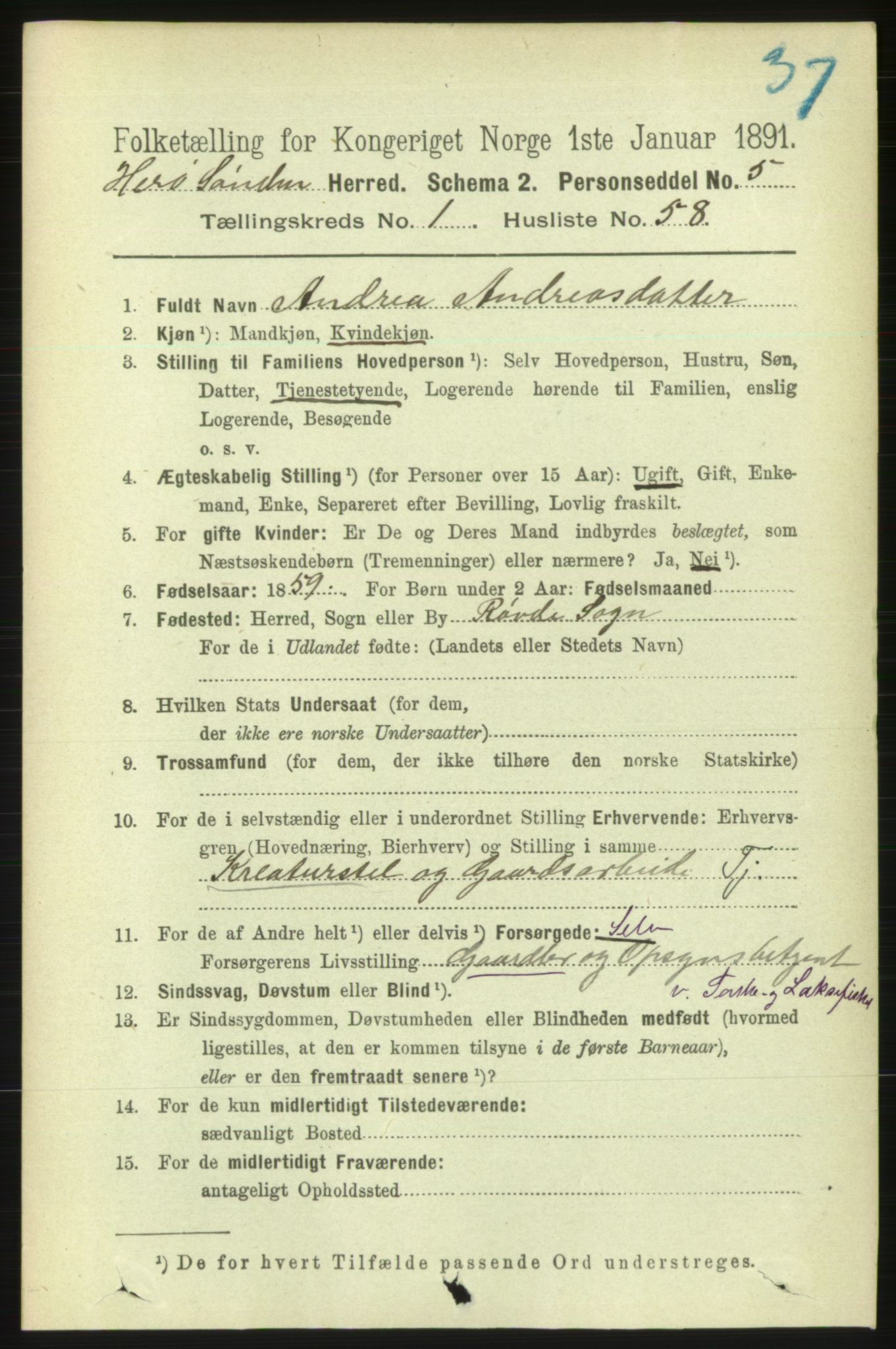 RA, 1891 census for 1515 Herøy, 1891, p. 440