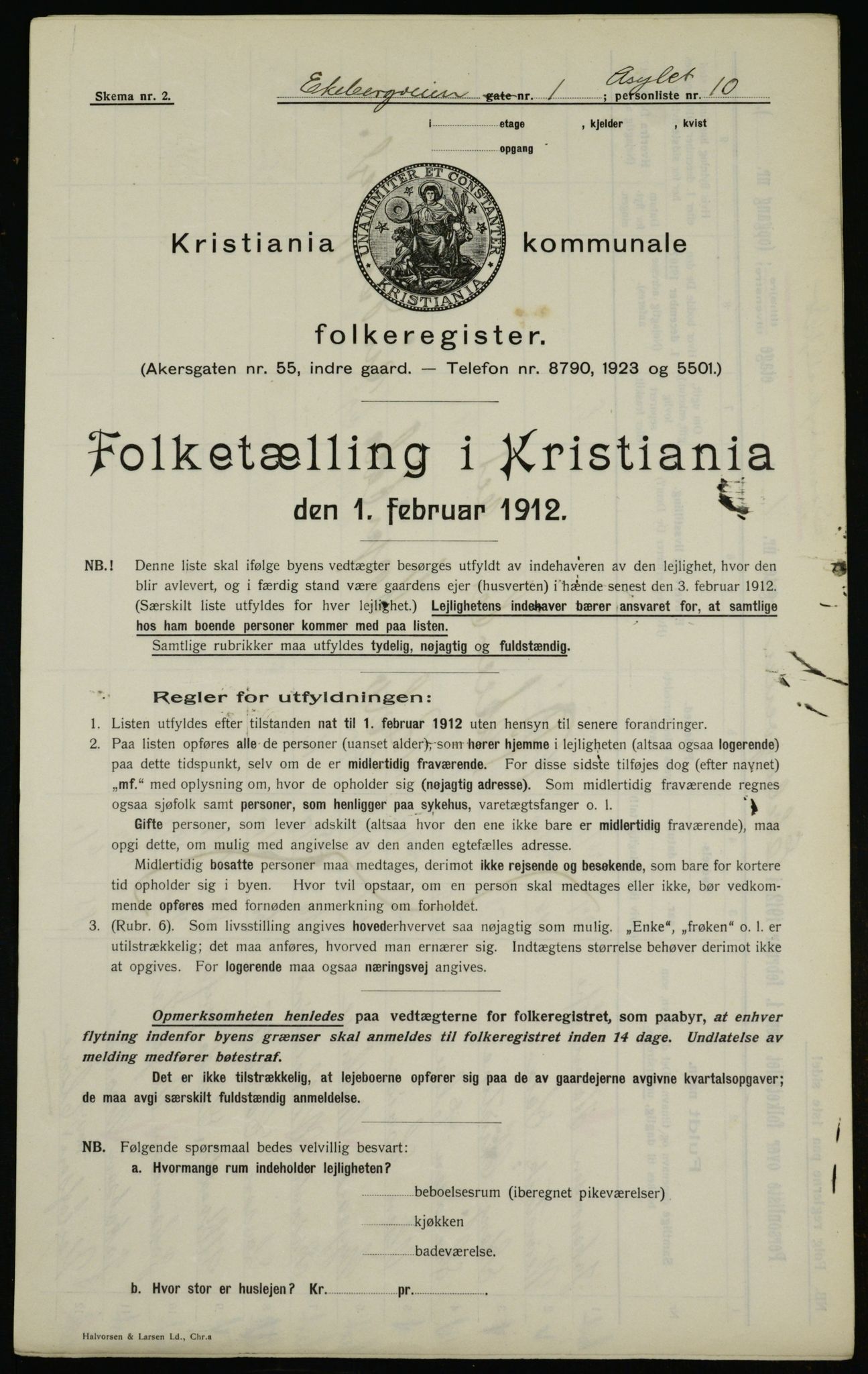 OBA, Municipal Census 1912 for Kristiania, 1912, p. 20057