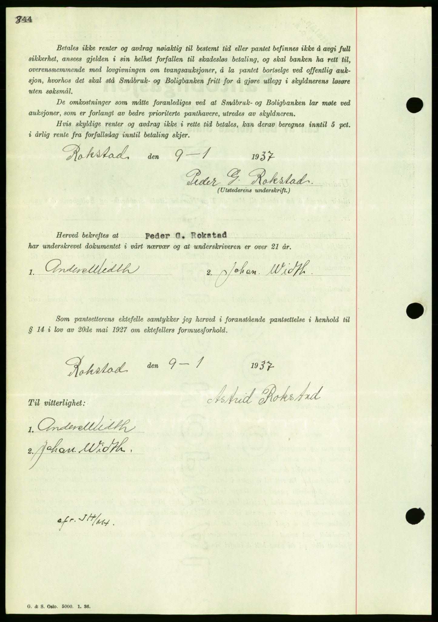 Nordmøre sorenskriveri, AV/SAT-A-4132/1/2/2Ca/L0090: Mortgage book no. B80, 1936-1937, Diary no: : 195/1937