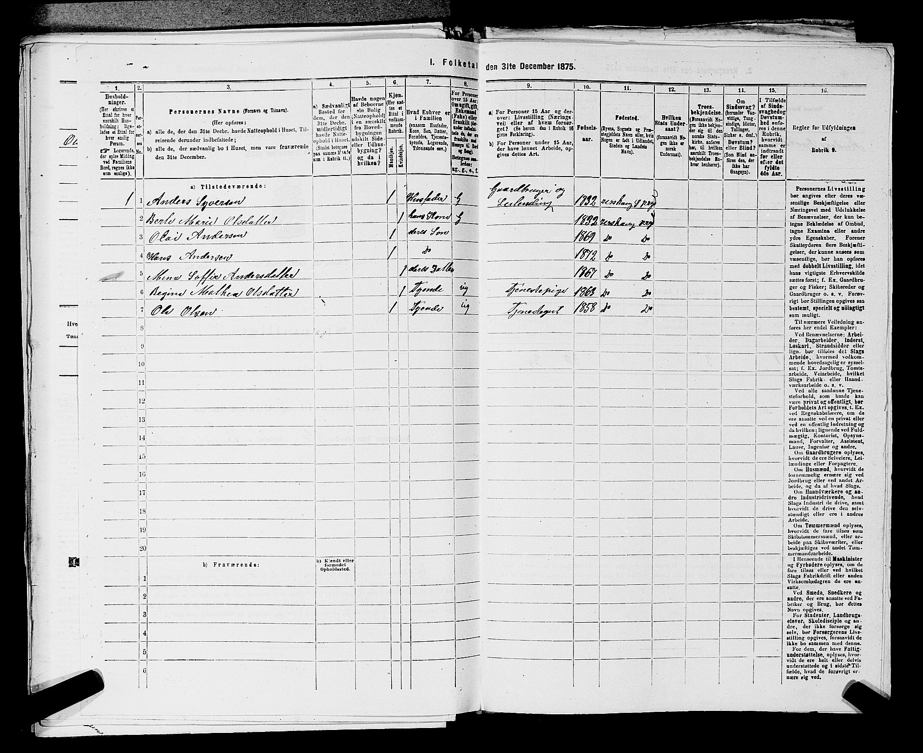 RA, 1875 census for 0224P Aurskog, 1875, p. 133