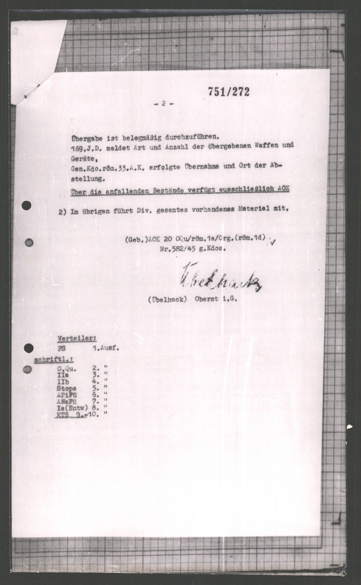 Forsvarets Overkommando. 2 kontor. Arkiv 11.4. Spredte tyske arkivsaker, AV/RA-RAFA-7031/D/Dar/Dara/L0002: Krigsdagbøker for 20. Gebirgs-Armee-Oberkommando (AOK 20), 1945, p. 268