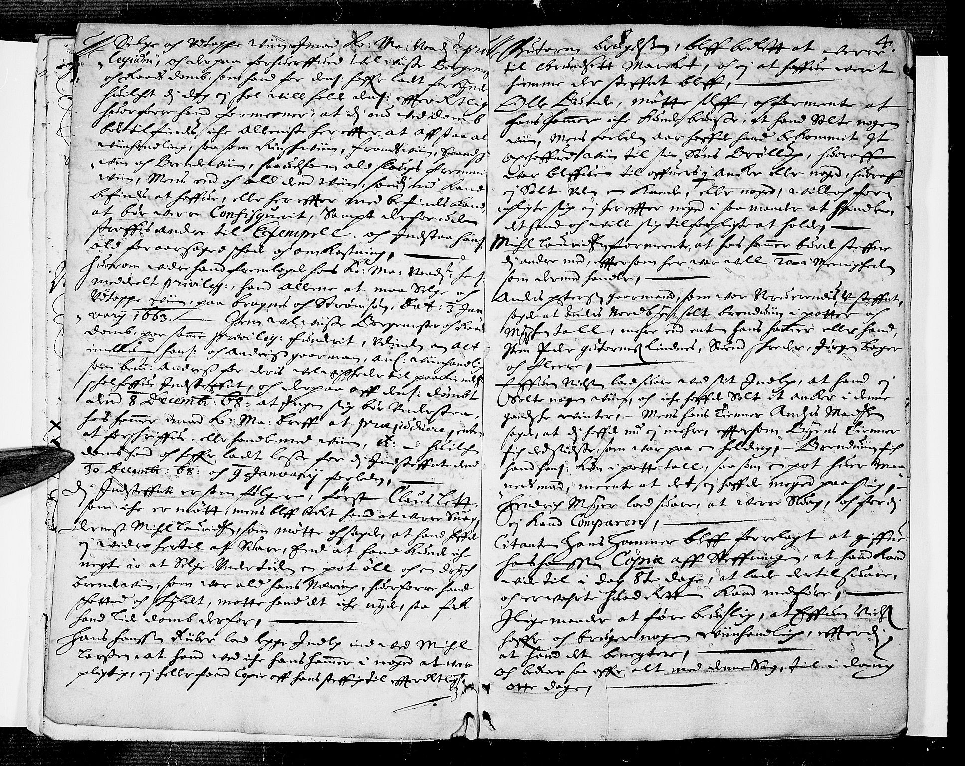 Drammen byfogd, AV/SAKO-A-222/F/Fa/L0007: Tingbok for Bragernes og Strømsø, 1669-1670, p. 3b-4a