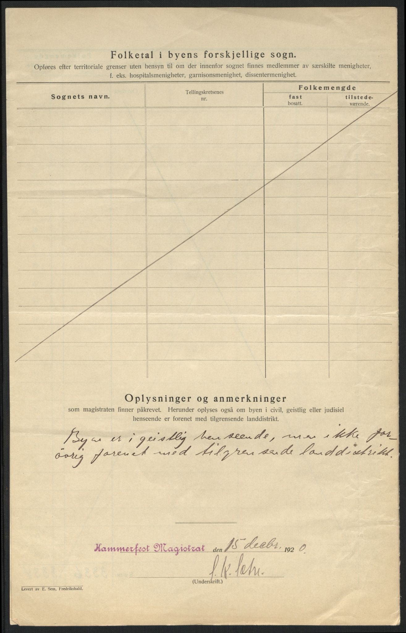 SATØ, 1920 census for Hammerfest, 1920, p. 6