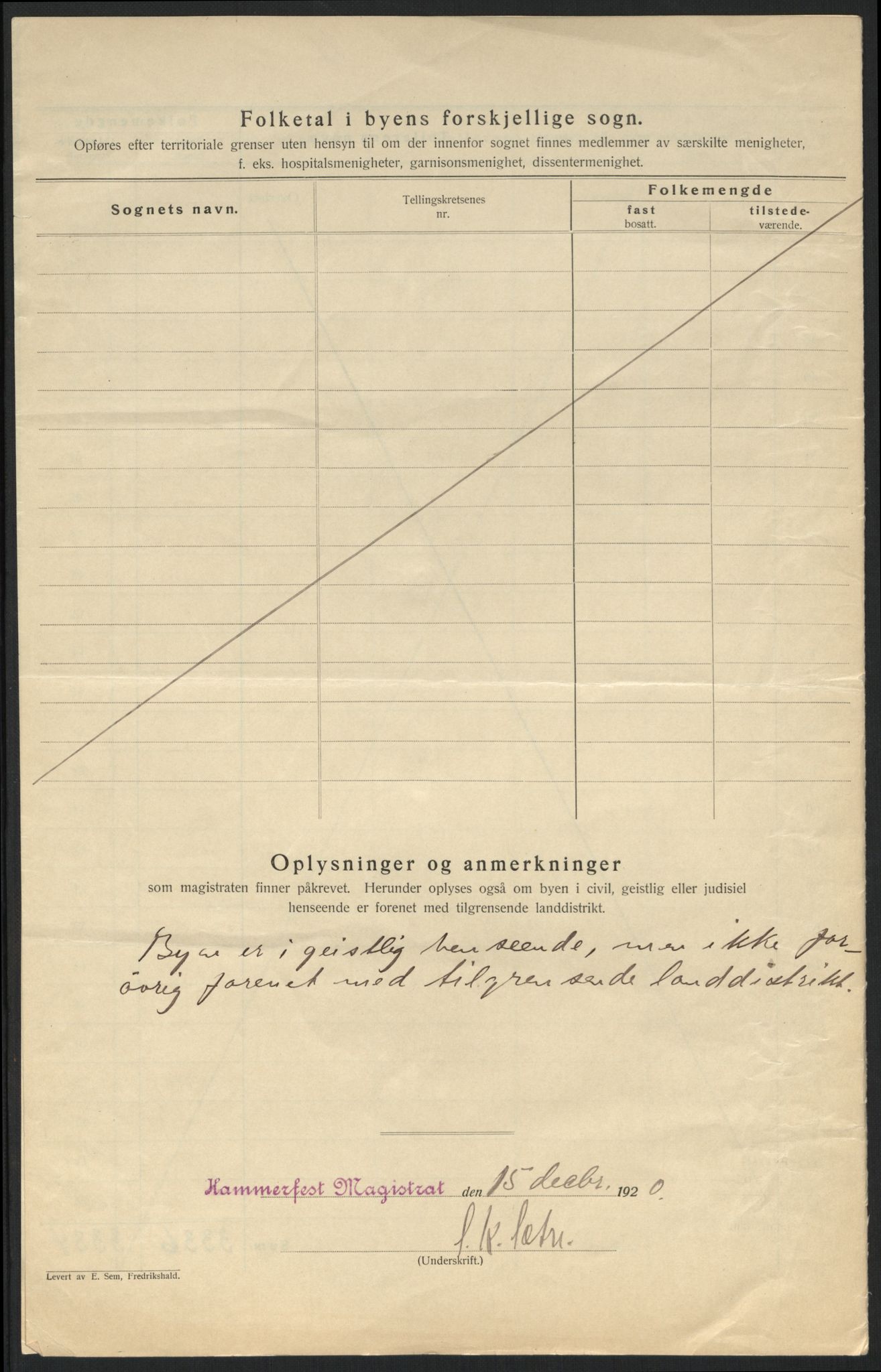 SATØ, 1920 census for Hammerfest, 1920, p. 6