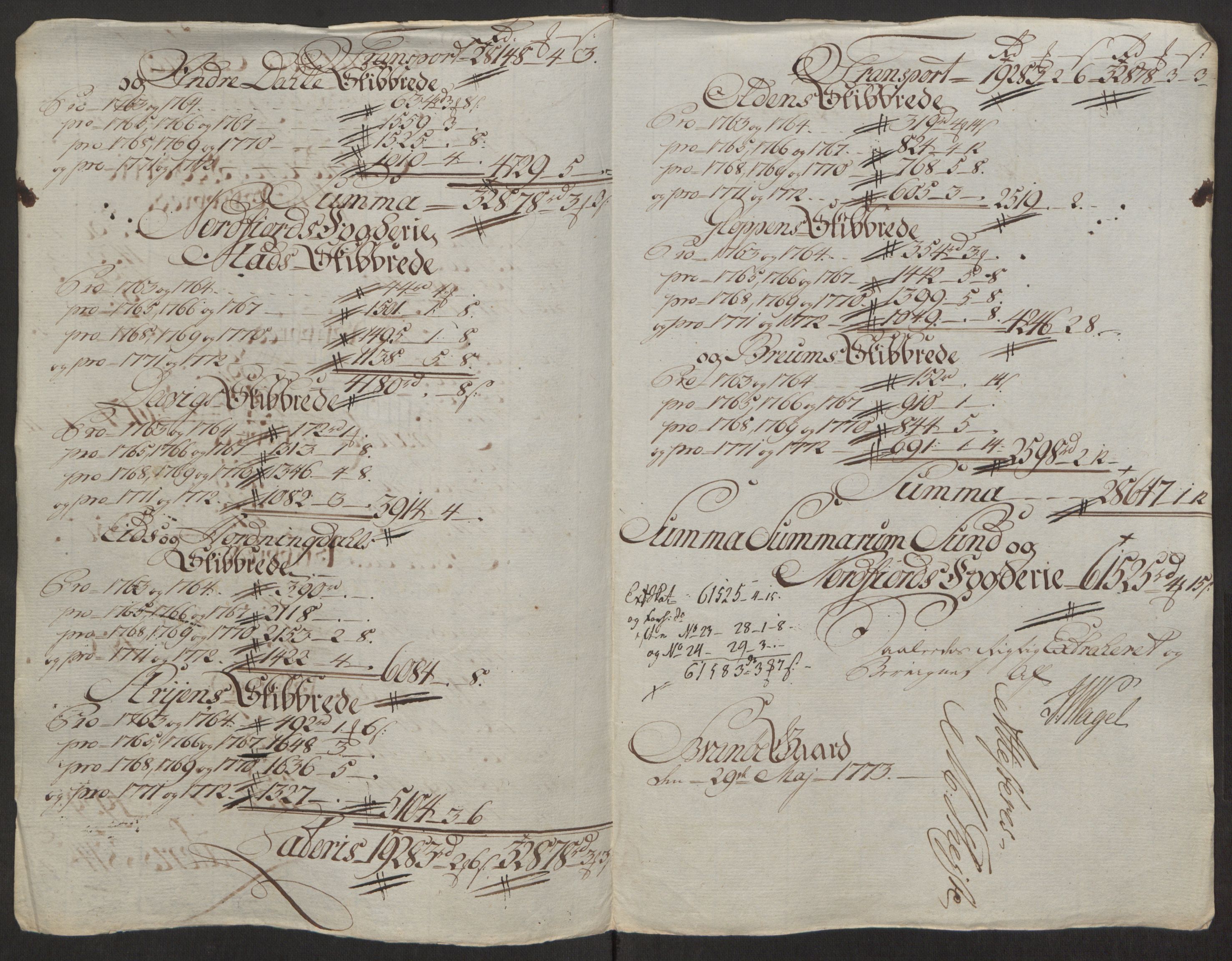 Rentekammeret inntil 1814, Reviderte regnskaper, Fogderegnskap, RA/EA-4092/R53/L3551: Ekstraskatten Sunn- og Nordfjord, 1772, p. 58