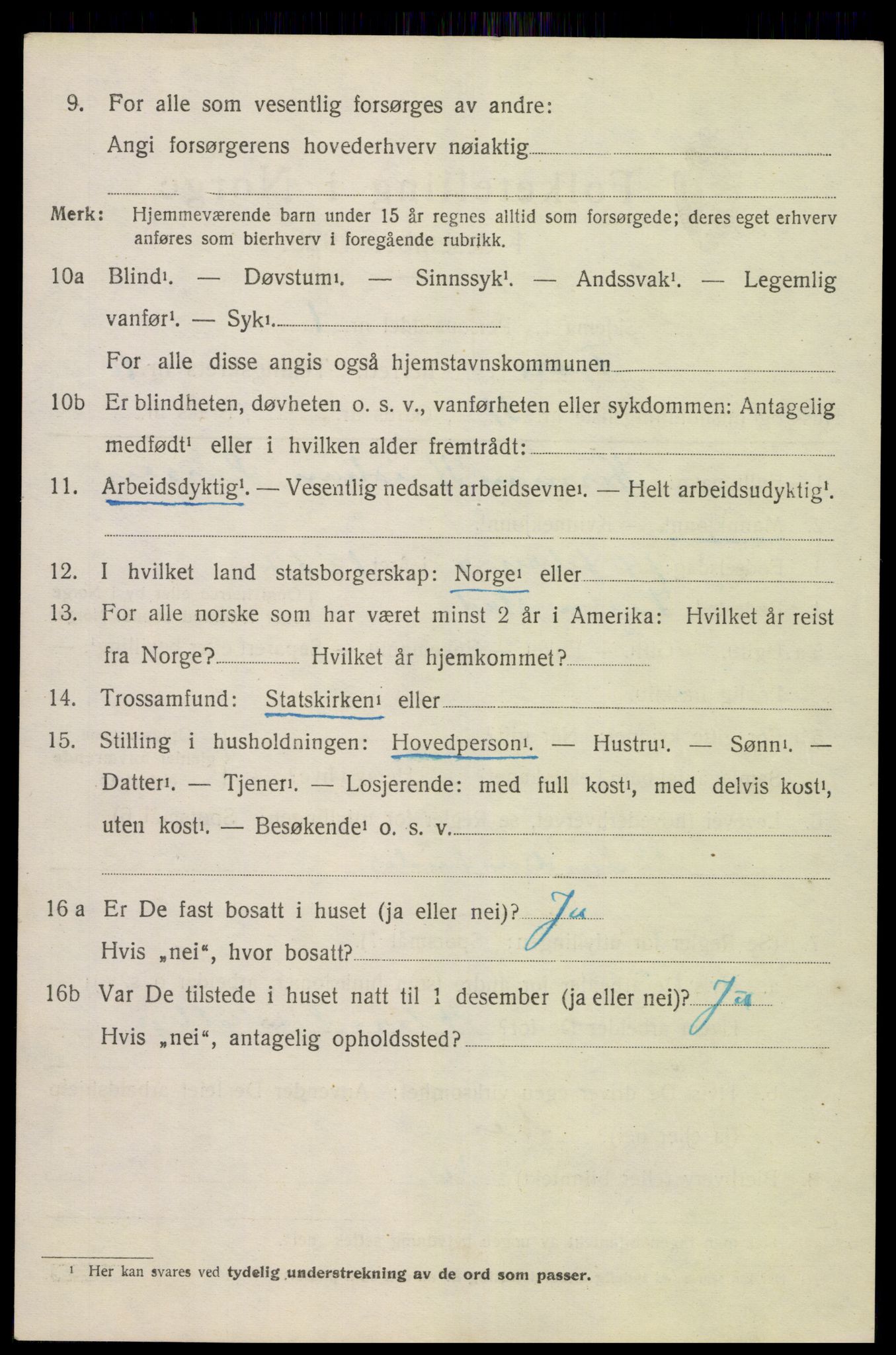 SAK, 1920 census for Fjære, 1920, p. 11716