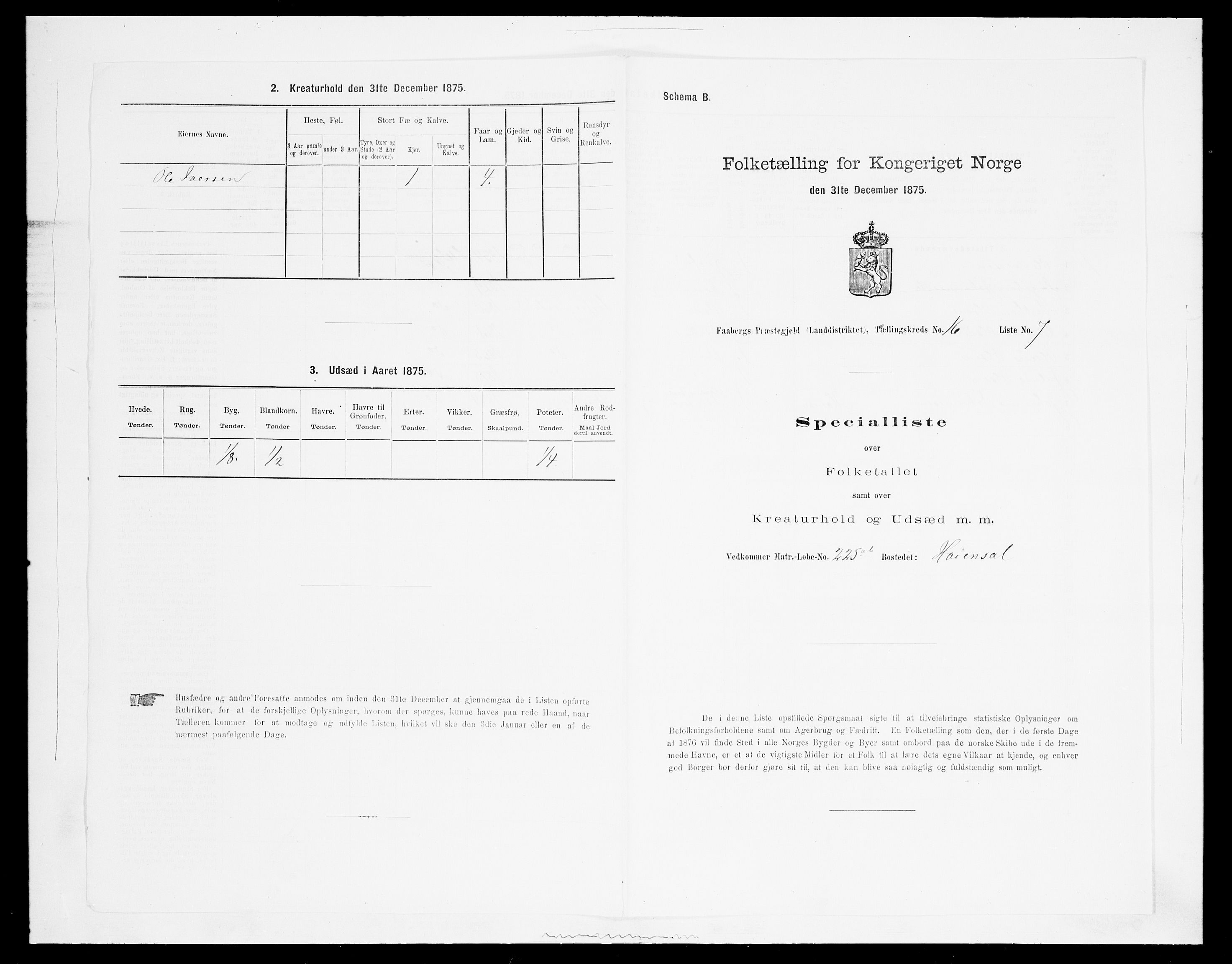 SAH, 1875 census for 0524L Fåberg/Fåberg og Lillehammer, 1875, p. 1928