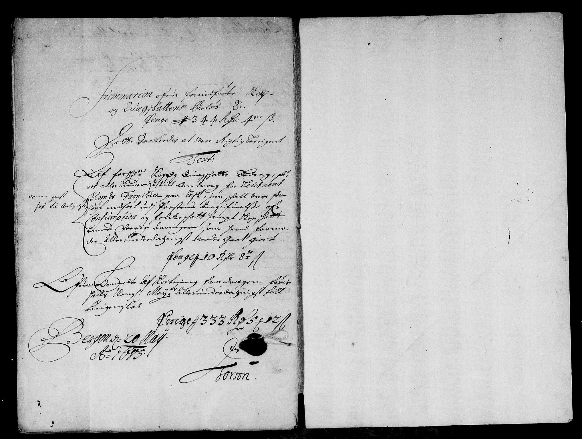 Rentekammeret inntil 1814, Reviderte regnskaper, Stiftamtstueregnskaper, Bergen stiftamt, AV/RA-EA-6043/R/Rc/L0072: Bergen stiftamt, 1684