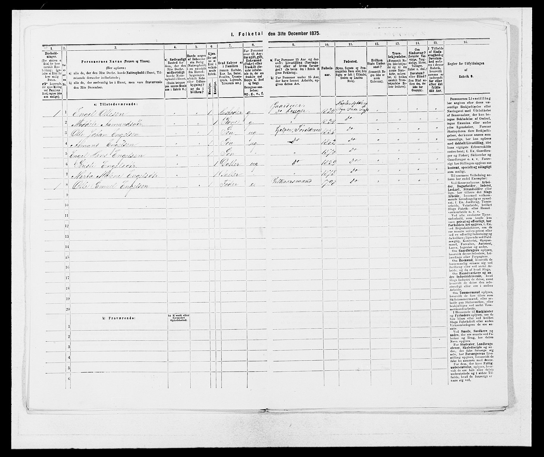 SAB, 1875 census for 1241P Fusa, 1875, p. 398