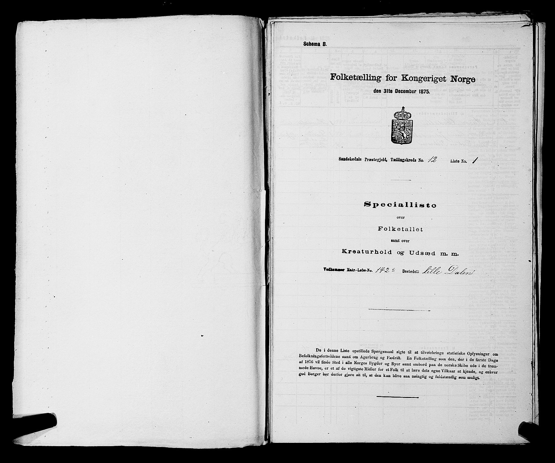 SAKO, 1875 census for 0816P Sannidal, 1875, p. 813