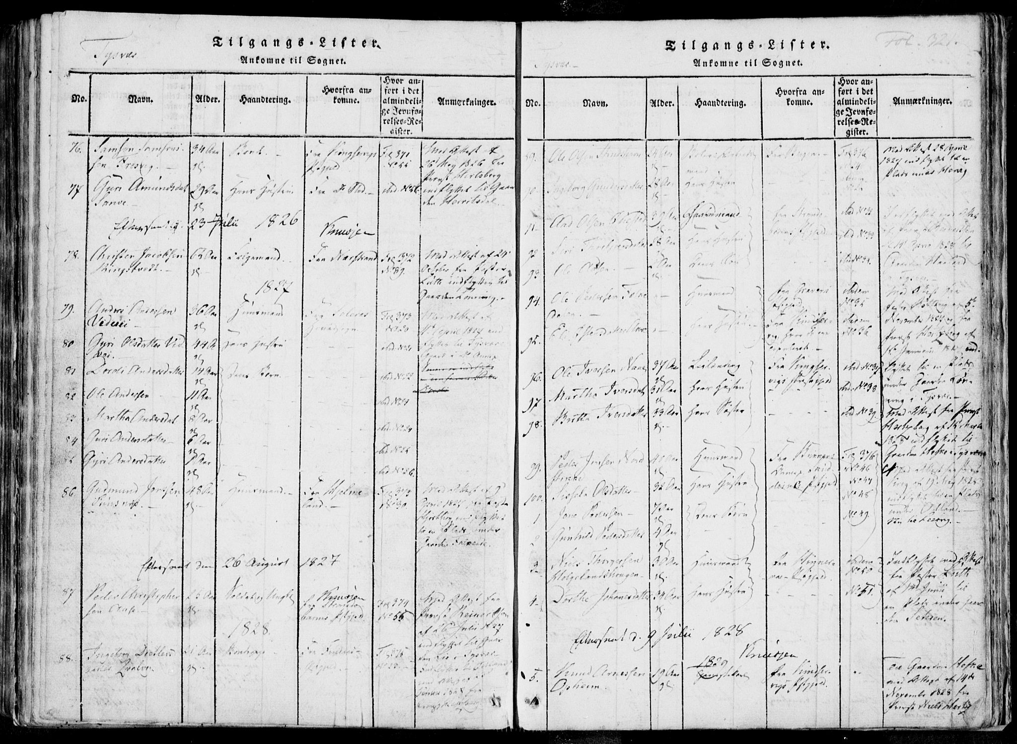 Skjold sokneprestkontor, SAST/A-101847/H/Ha/Haa/L0004: Parish register (official) no. A 4 /1, 1815-1830, p. 321