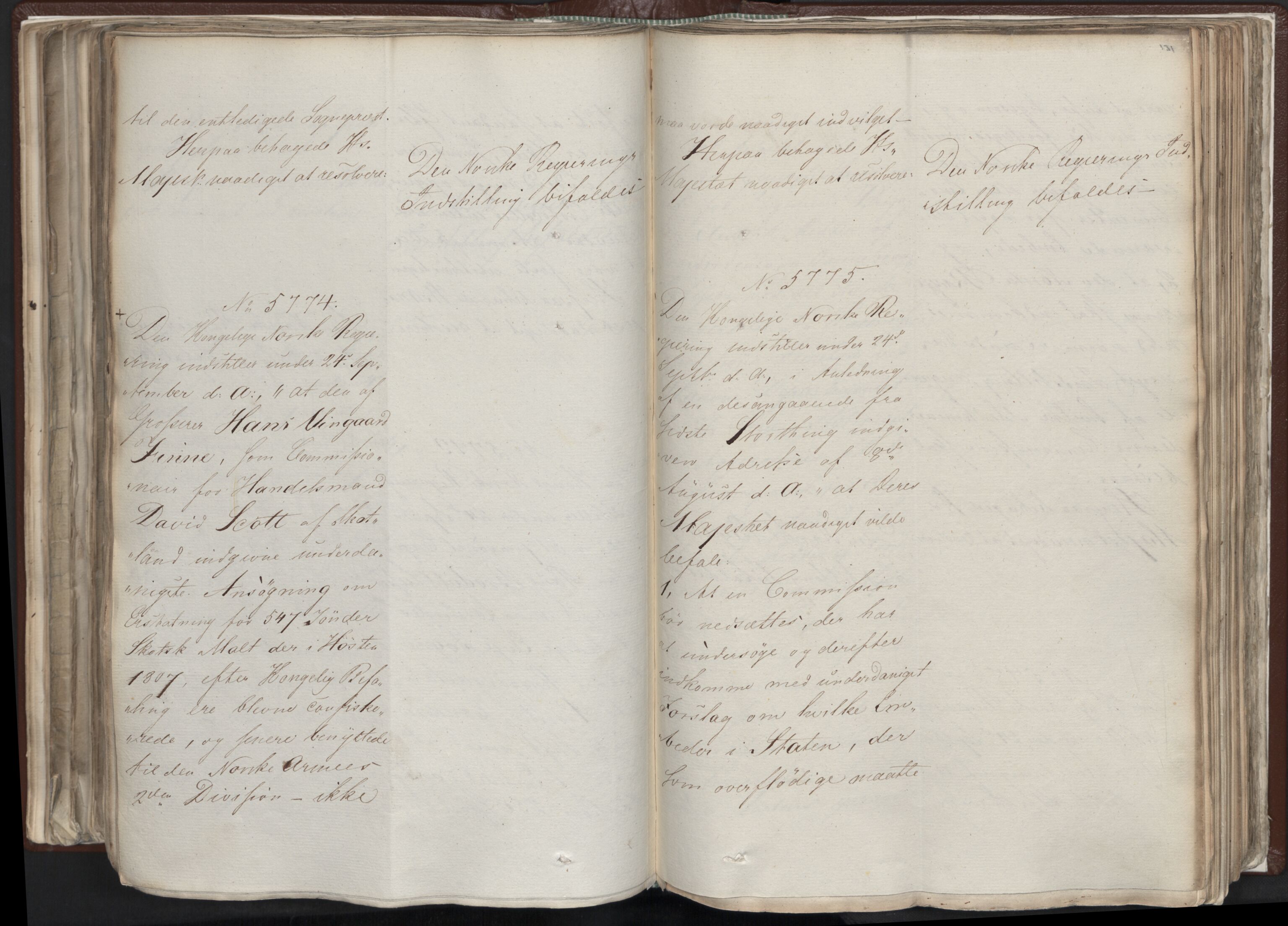 Statsrådssekretariatet, AV/RA-S-1001/A/Ab/L0012: Kgl. res. nr. 5679-6008 II, 1821, p. 130b-131a