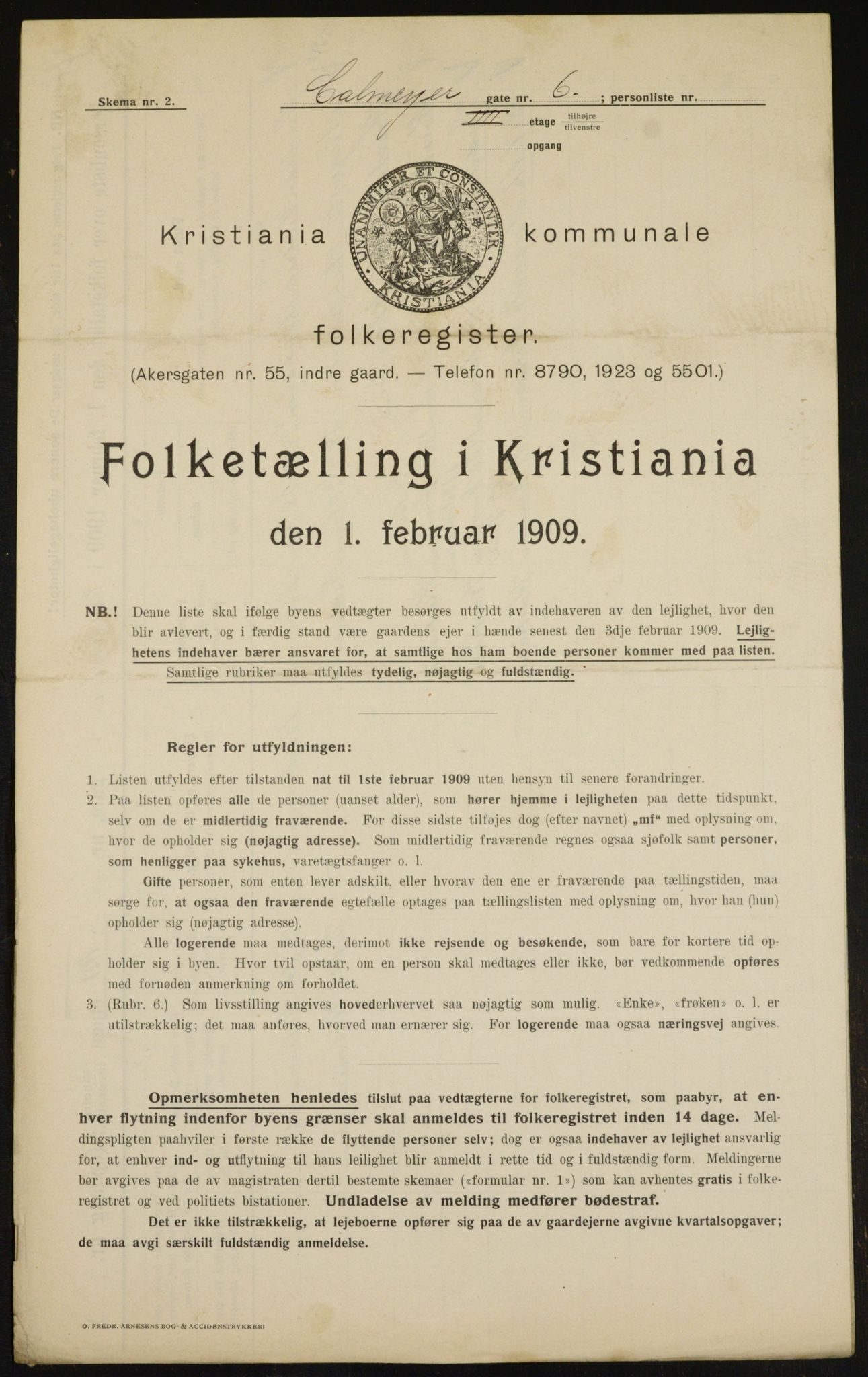 OBA, Municipal Census 1909 for Kristiania, 1909, p. 10232