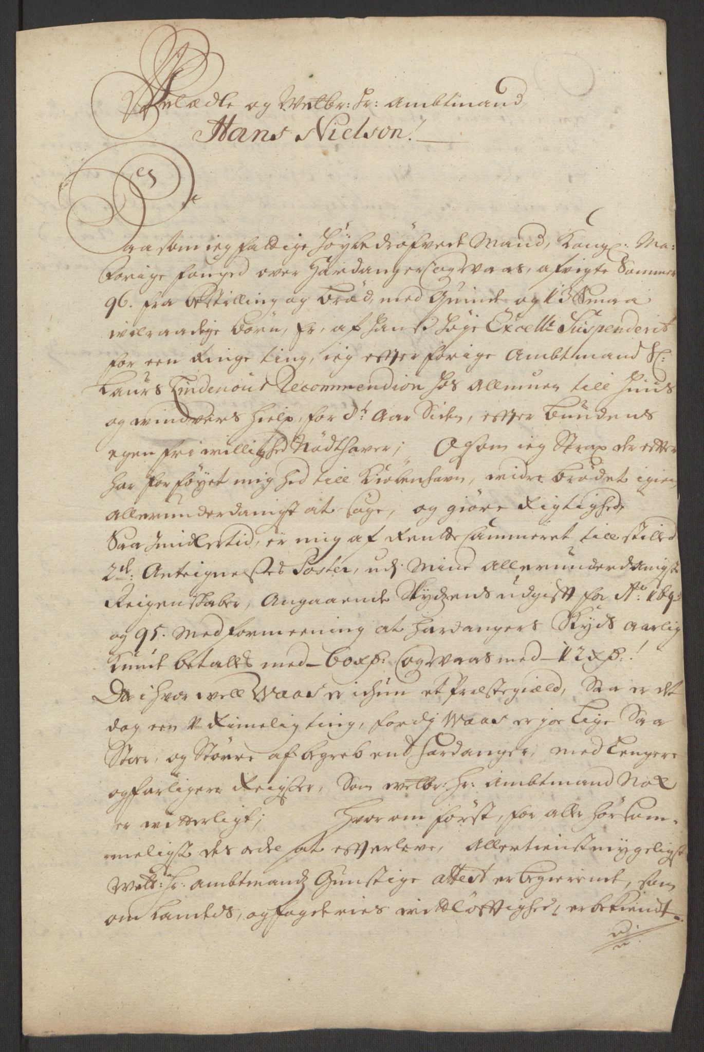 Rentekammeret inntil 1814, Reviderte regnskaper, Fogderegnskap, AV/RA-EA-4092/R48/L2976: Fogderegnskap Sunnhordland og Hardanger, 1695-1696, p. 223