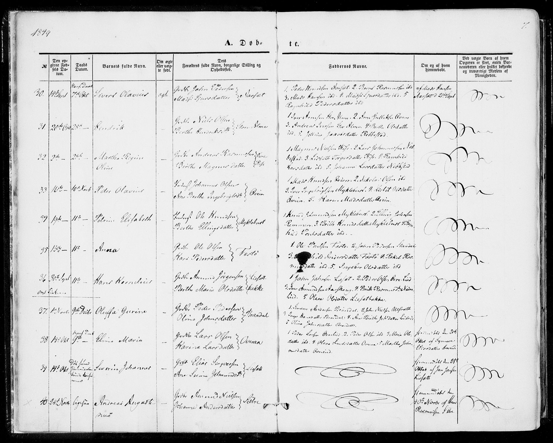 Ministerialprotokoller, klokkerbøker og fødselsregistre - Møre og Romsdal, AV/SAT-A-1454/510/L0121: Parish register (official) no. 510A01, 1848-1877, p. 7