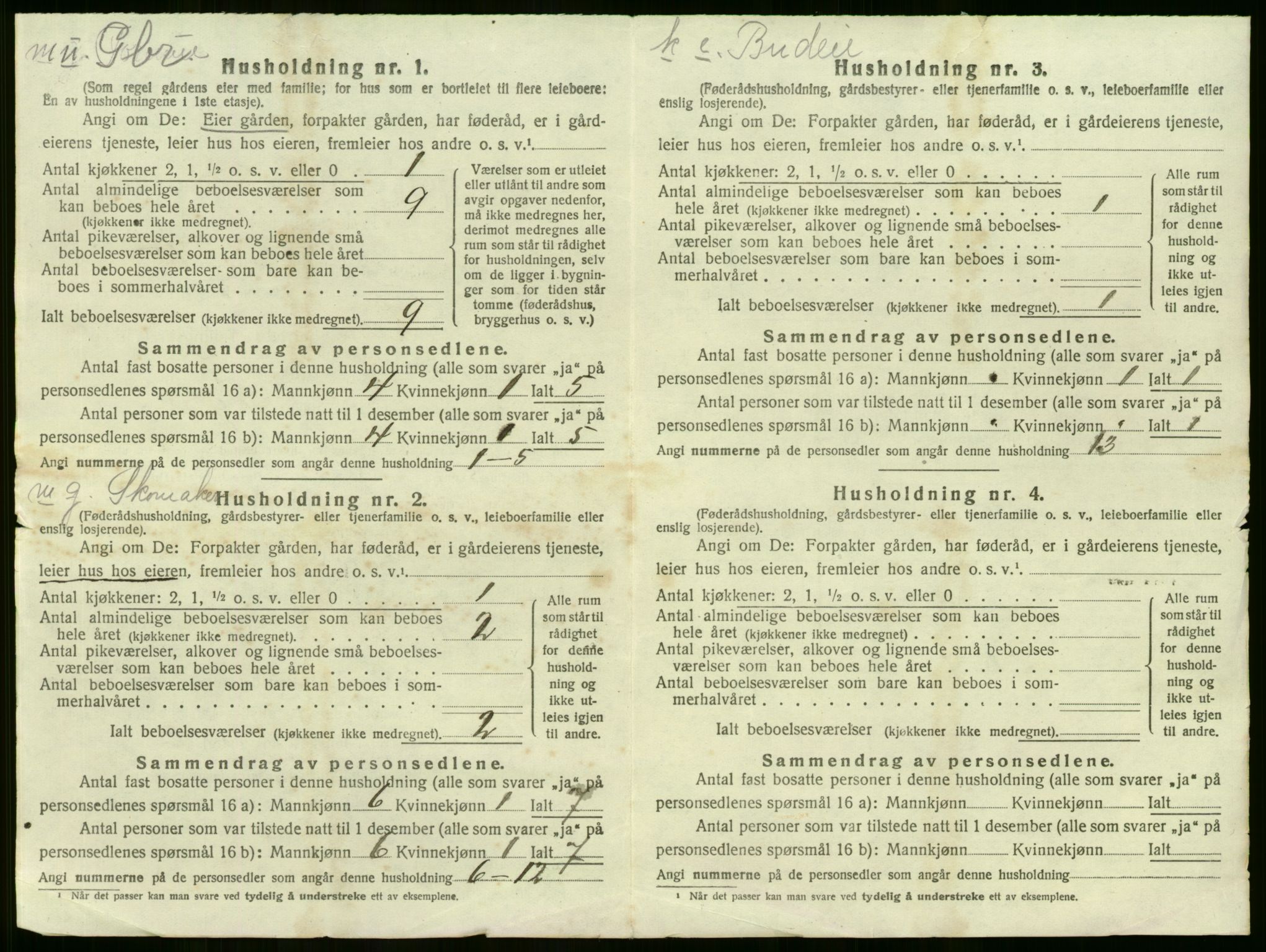 SAKO, 1920 census for Lier, 1920, p. 210