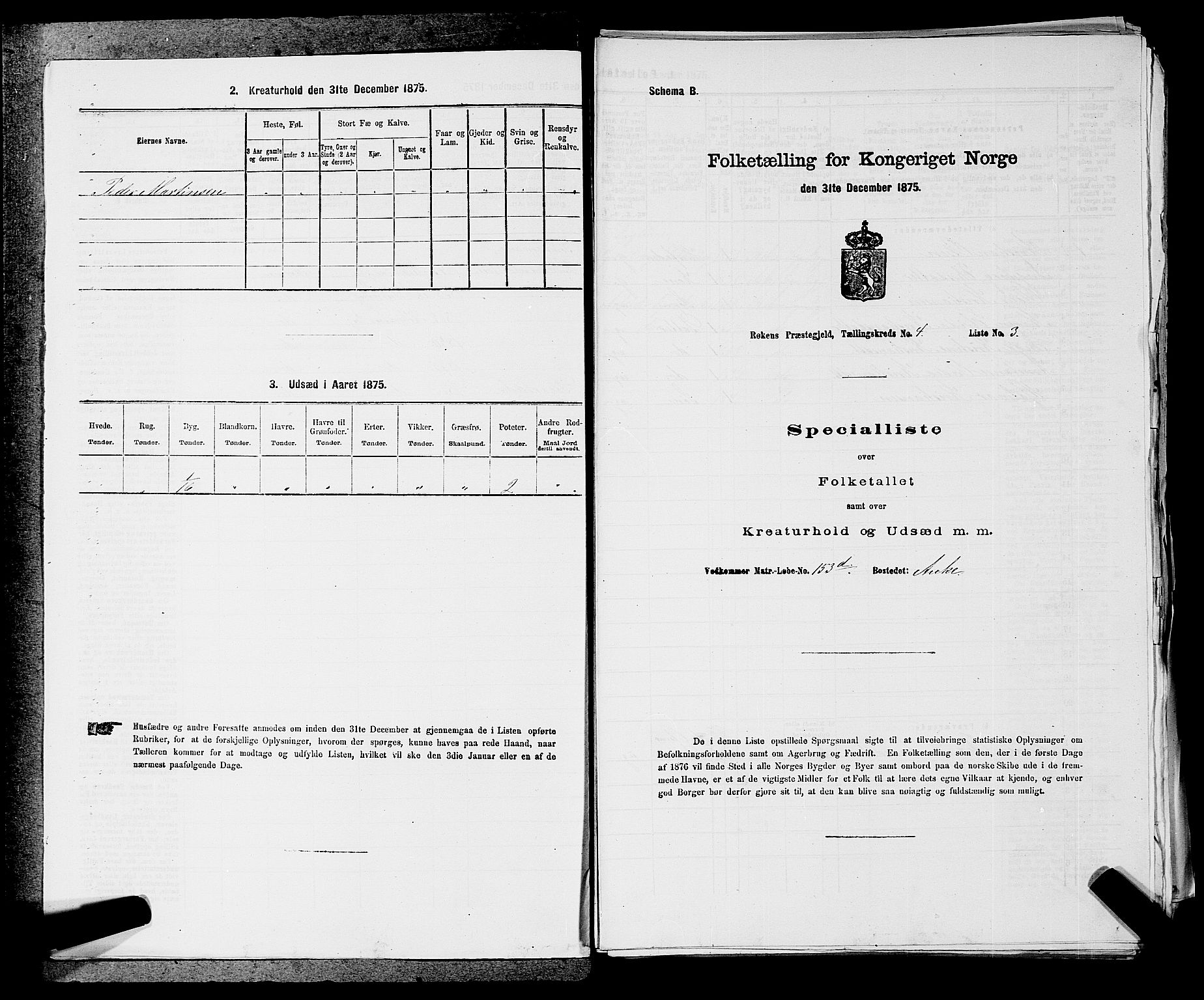 SAKO, 1875 census for 0627P Røyken, 1875, p. 453