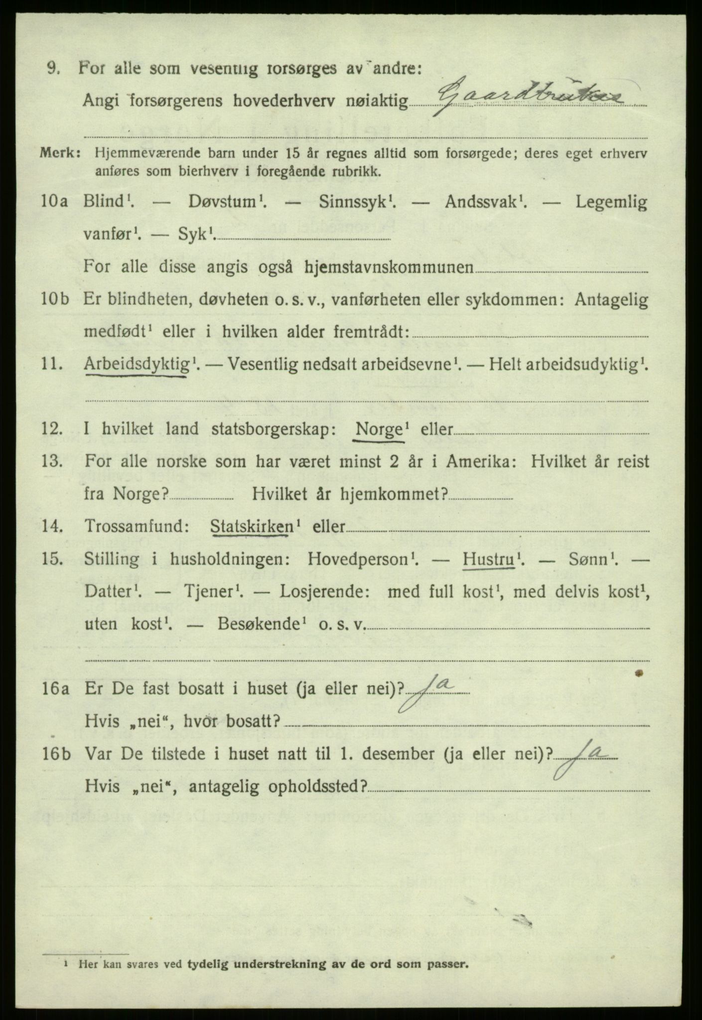 SAB, 1920 census for Jølster, 1920, p. 6079