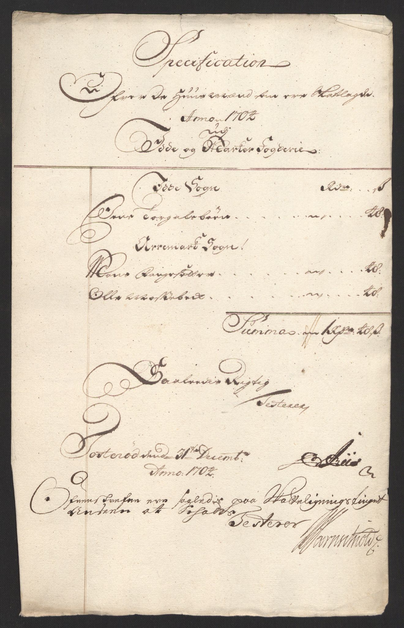 Rentekammeret inntil 1814, Reviderte regnskaper, Fogderegnskap, AV/RA-EA-4092/R01/L0017: Fogderegnskap Idd og Marker, 1704-1706, p. 93