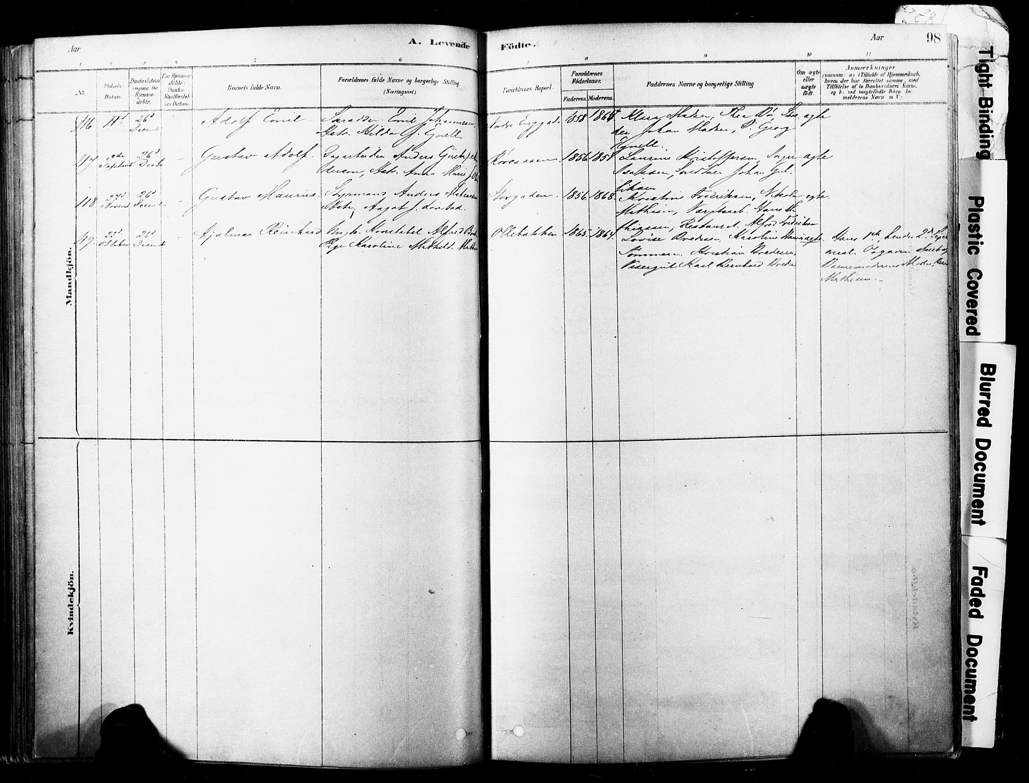 Horten kirkebøker, AV/SAKO-A-348/F/Fa/L0003: Parish register (official) no. 3, 1878-1887, p. 98