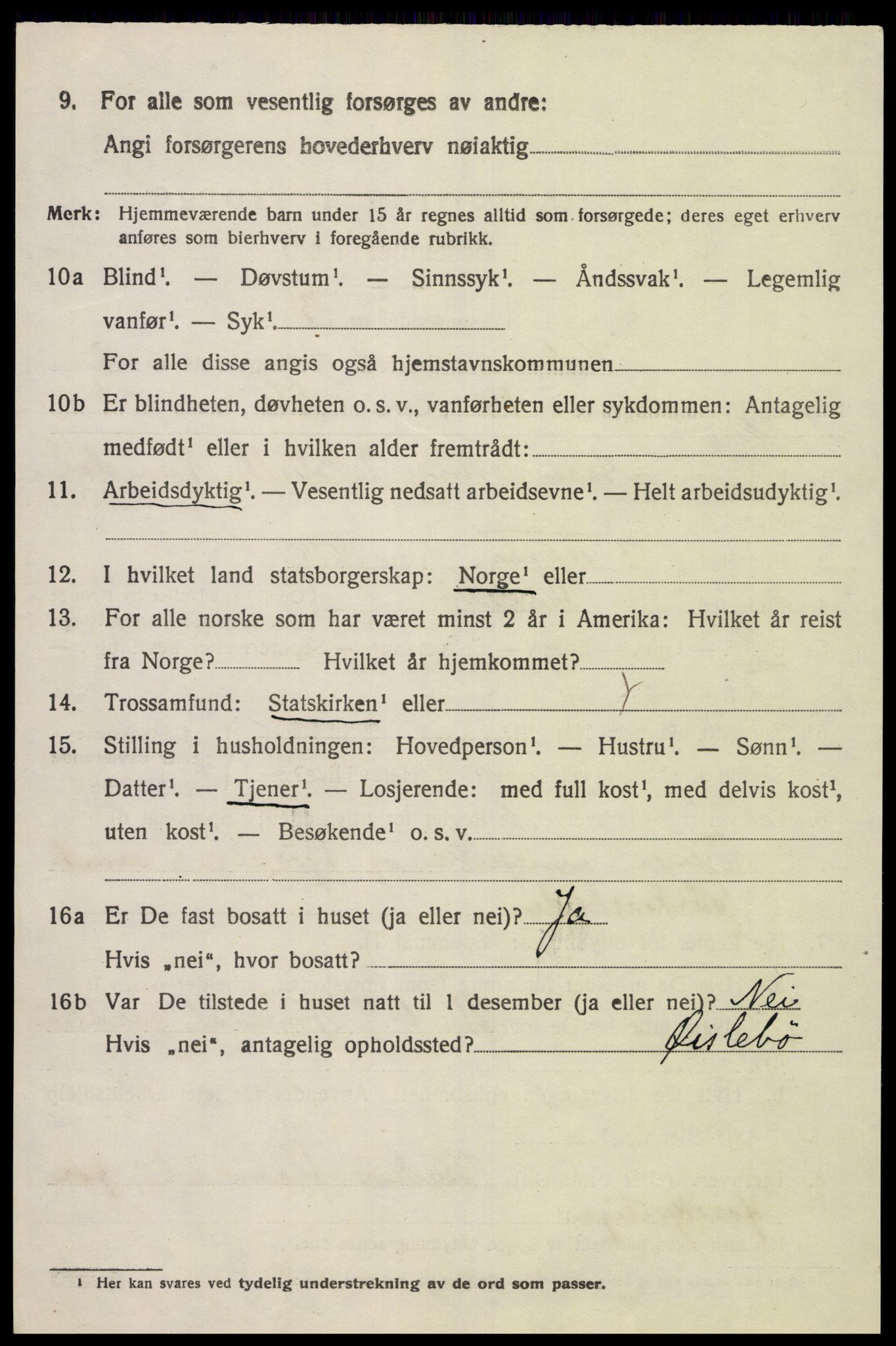 SAK, 1920 census for Holum, 1920, p. 2286