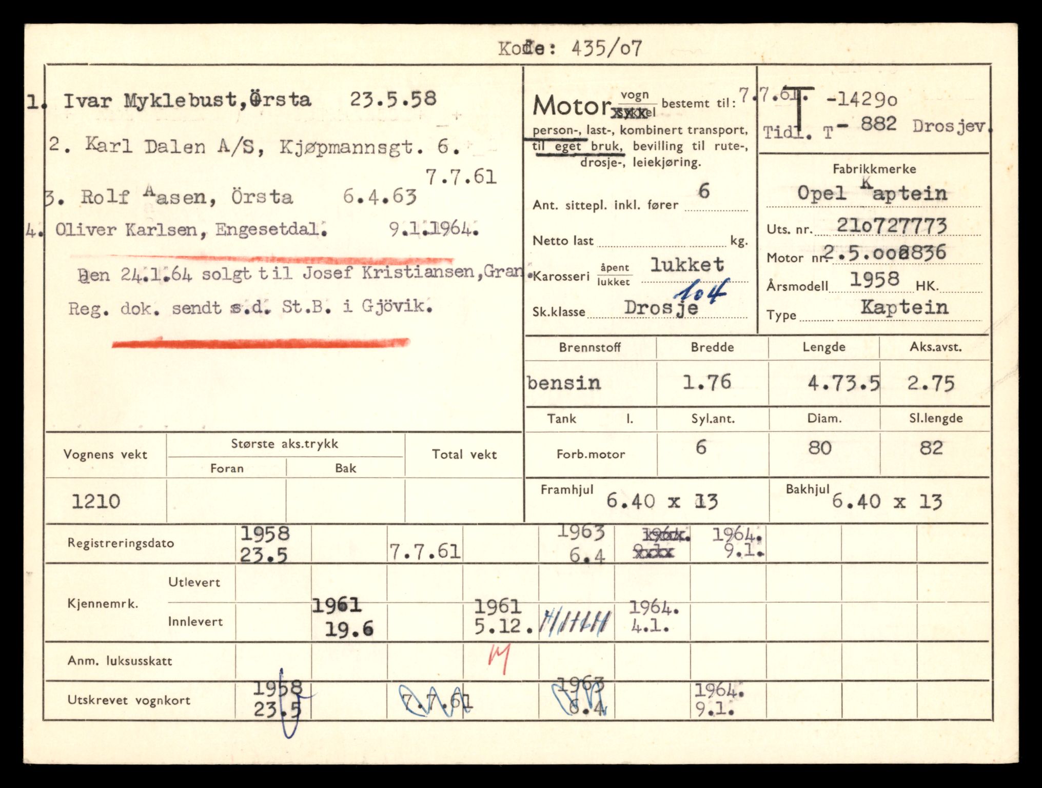 Møre og Romsdal vegkontor - Ålesund trafikkstasjon, AV/SAT-A-4099/F/Fe/L0044: Registreringskort for kjøretøy T 14205 - T 14319, 1927-1998, p. 2497