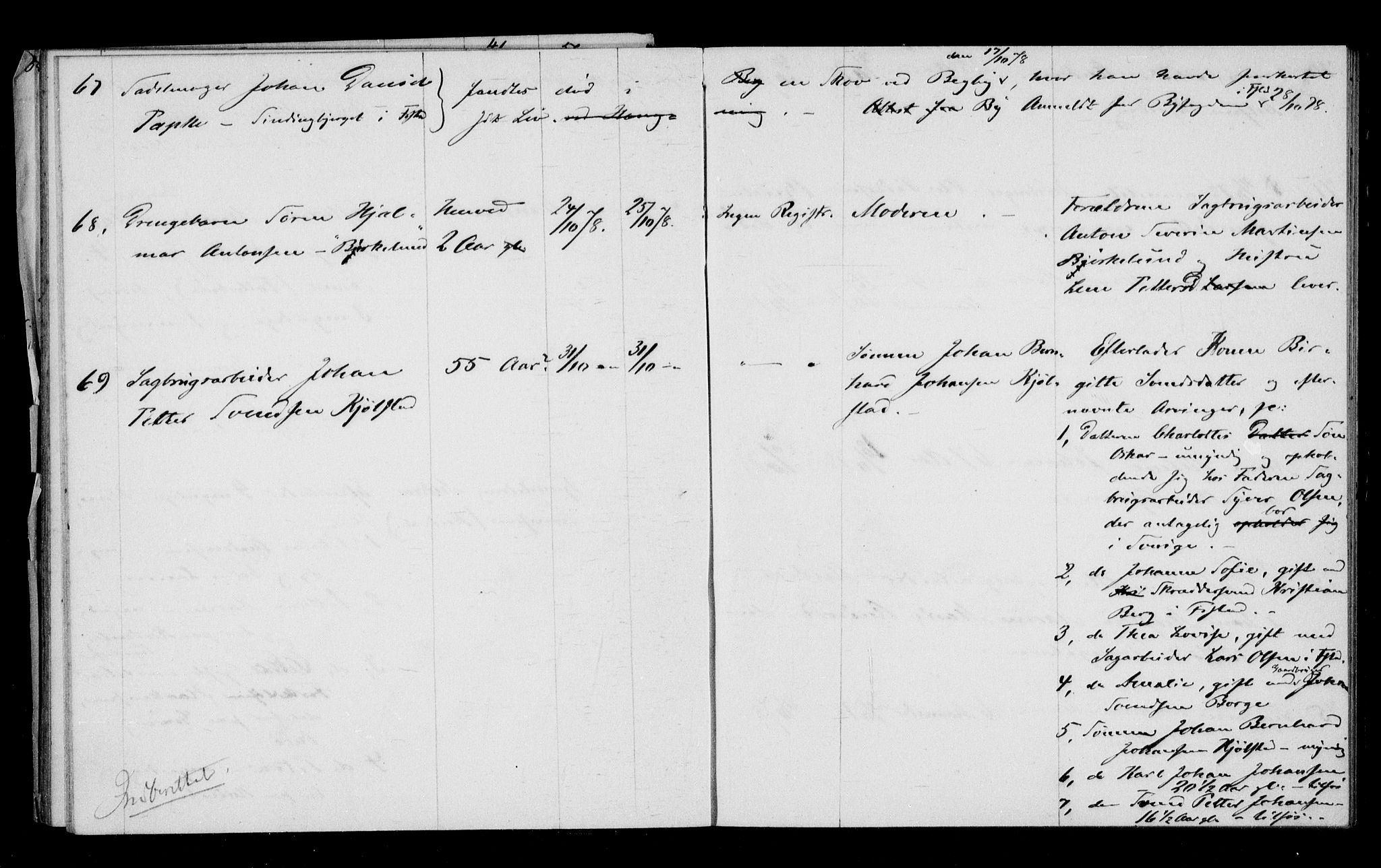 Borge lensmannskontor (Østfold), AV/SAO-A-10176/H/Ha/Haa/L0001: Dødsfallsprotokoll, 1876-1881