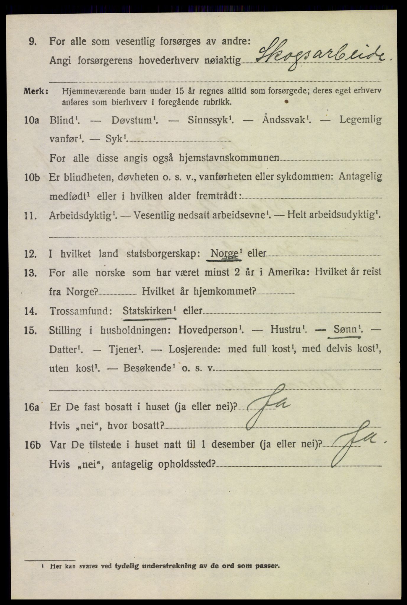 SAH, 1920 census for Øyer, 1920, p. 1240