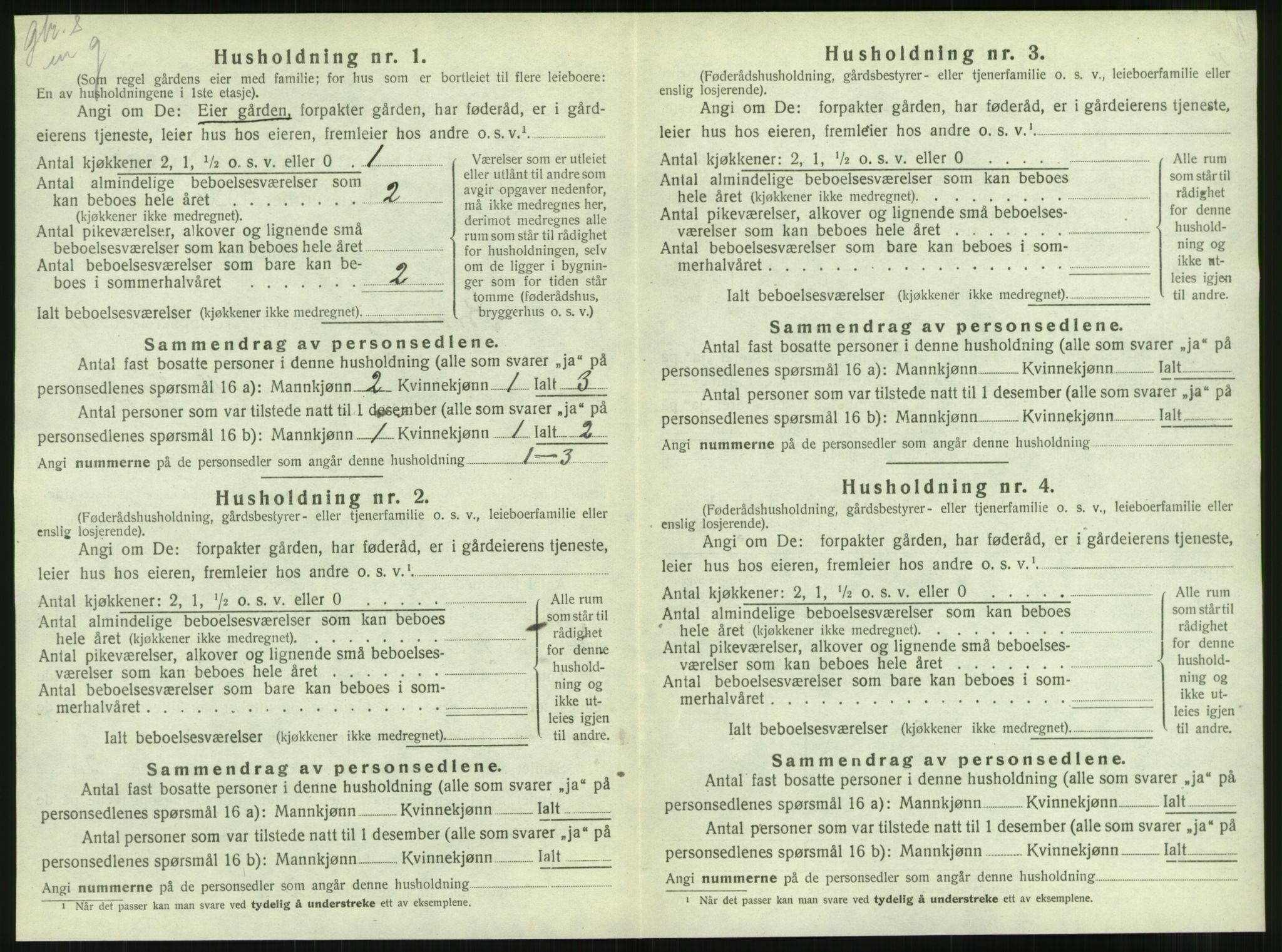 SAT, 1920 census for Brønnøy, 1920, p. 1081