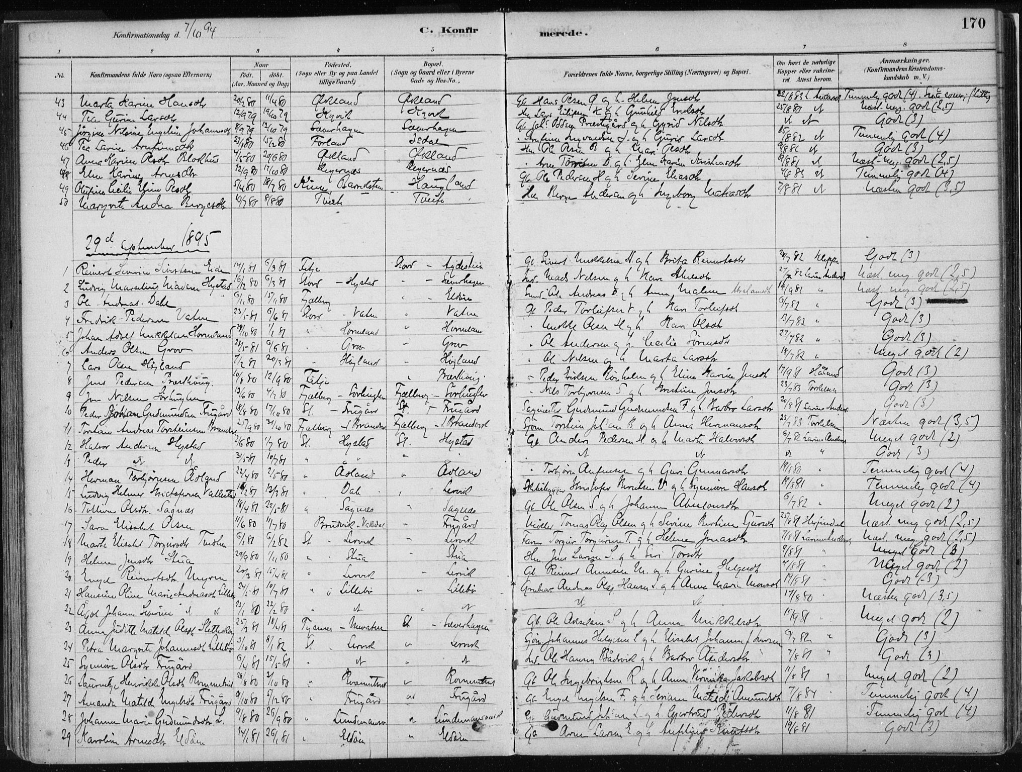 Stord sokneprestembete, SAB/A-78201/H/Haa: Parish register (official) no. B 2, 1878-1913, p. 170