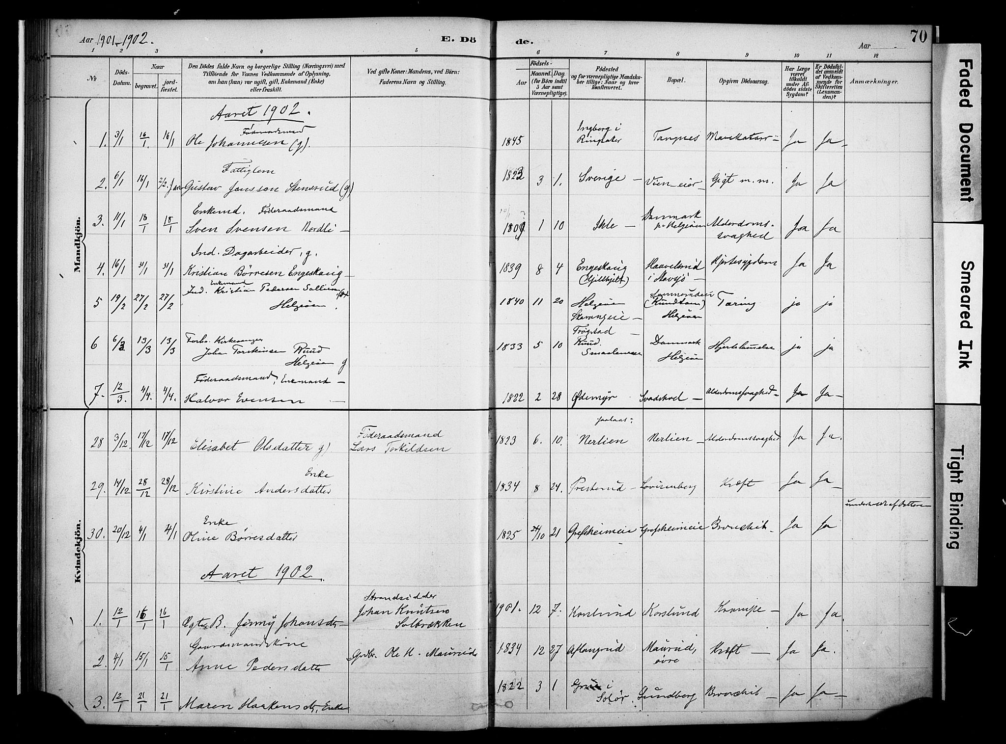 Nes prestekontor, Hedmark, AV/SAH-PREST-020/K/Ka/L0011: Parish register (official) no. 11, 1887-1905, p. 70